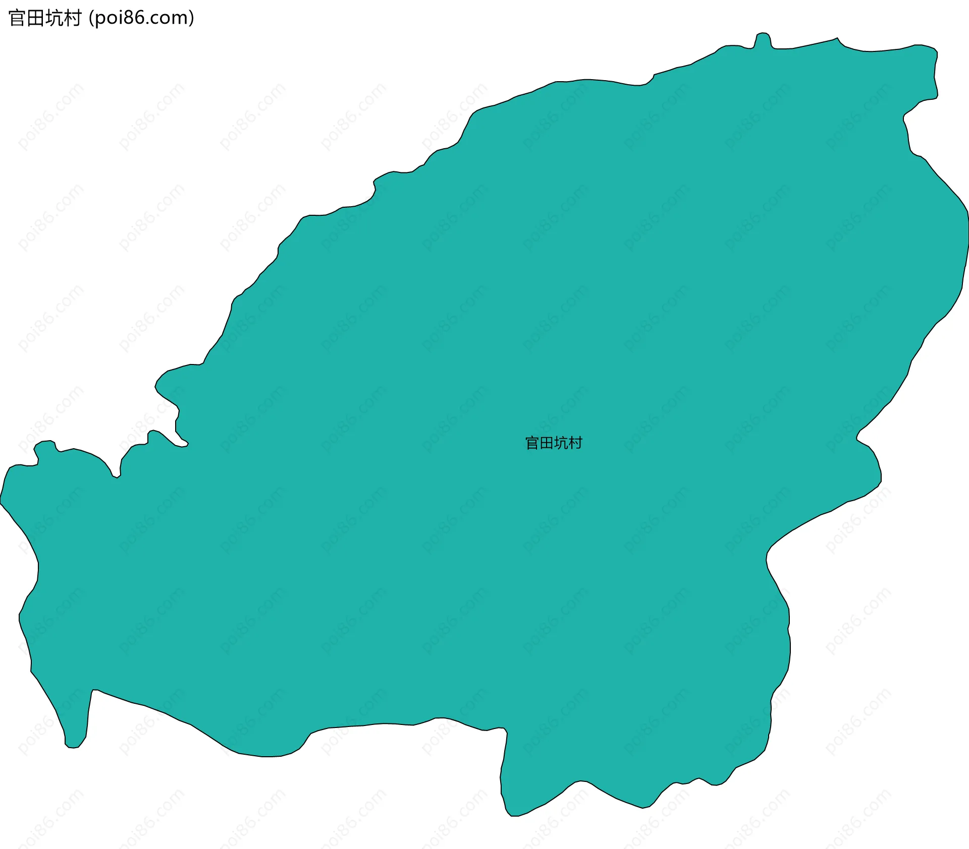 官田坑村边界地图