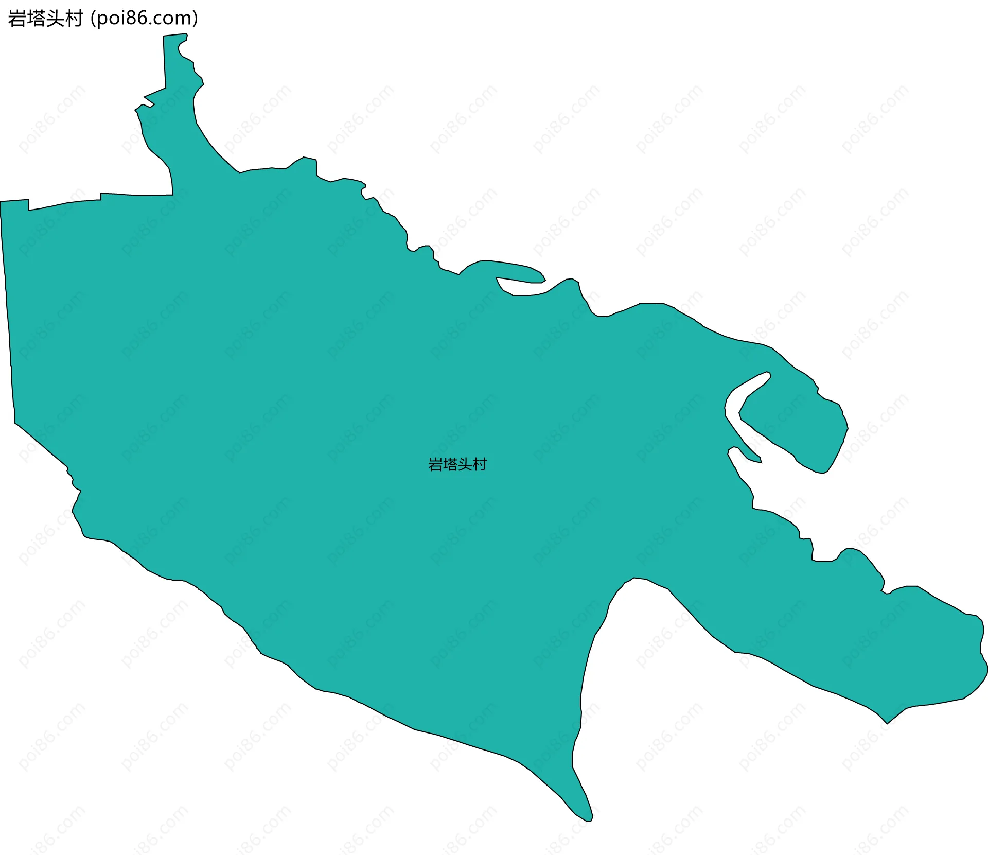 岩塔头村边界地图