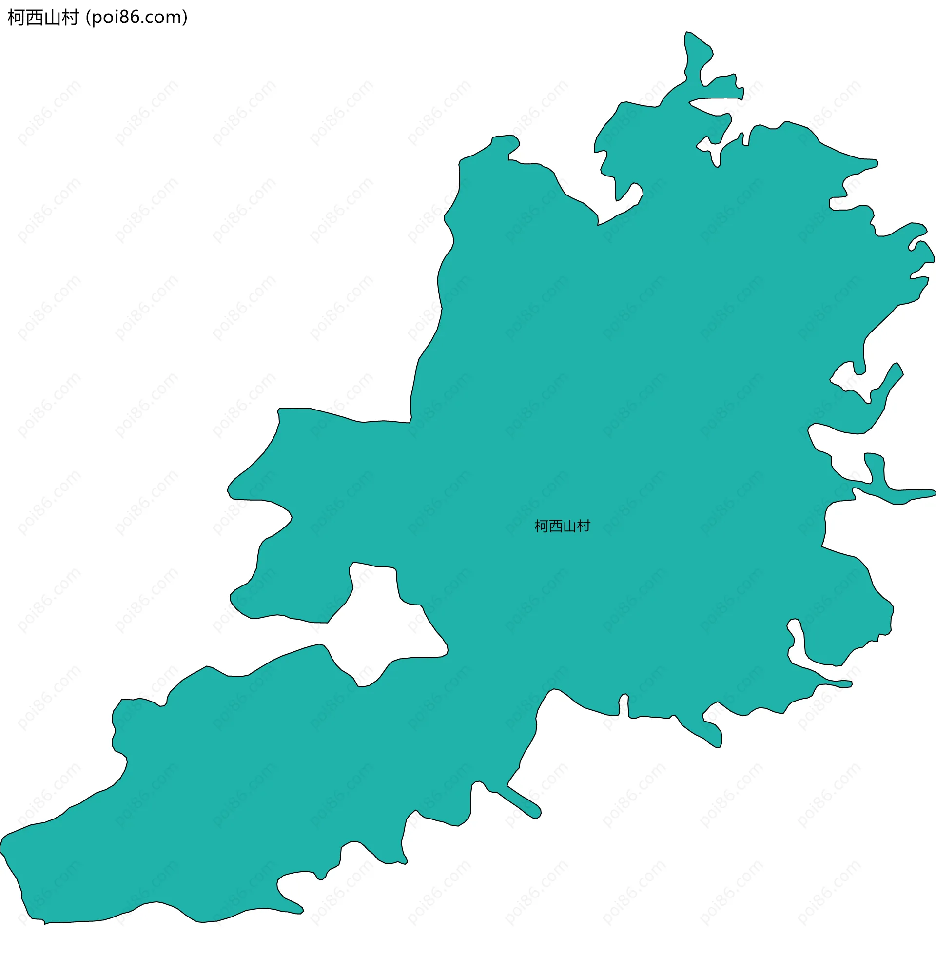 柯西山村边界地图