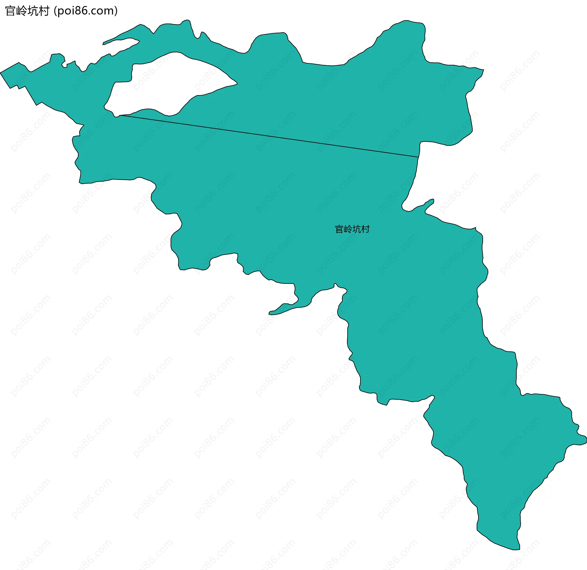 官岭坑村边界地图