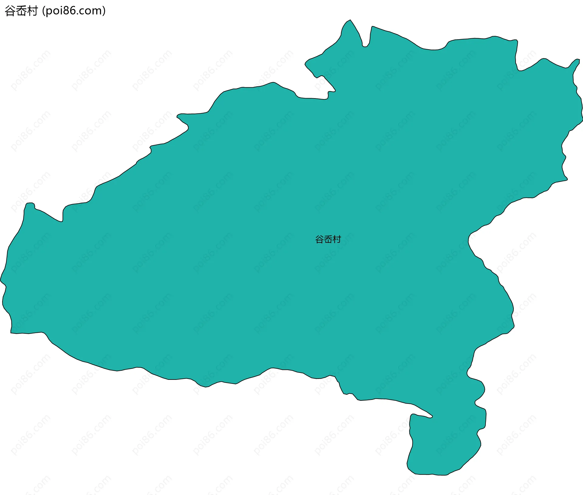 谷岙村边界地图