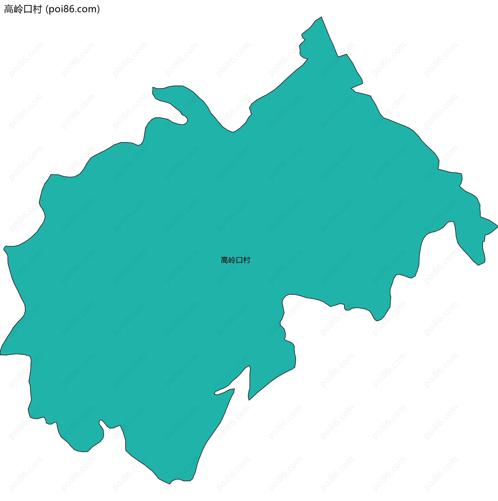 高岭口村边界地图