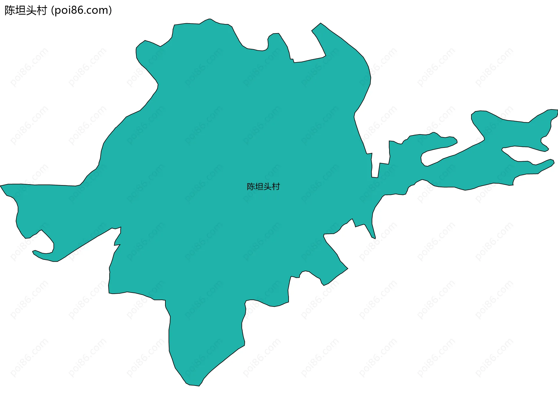 陈坦头村边界地图