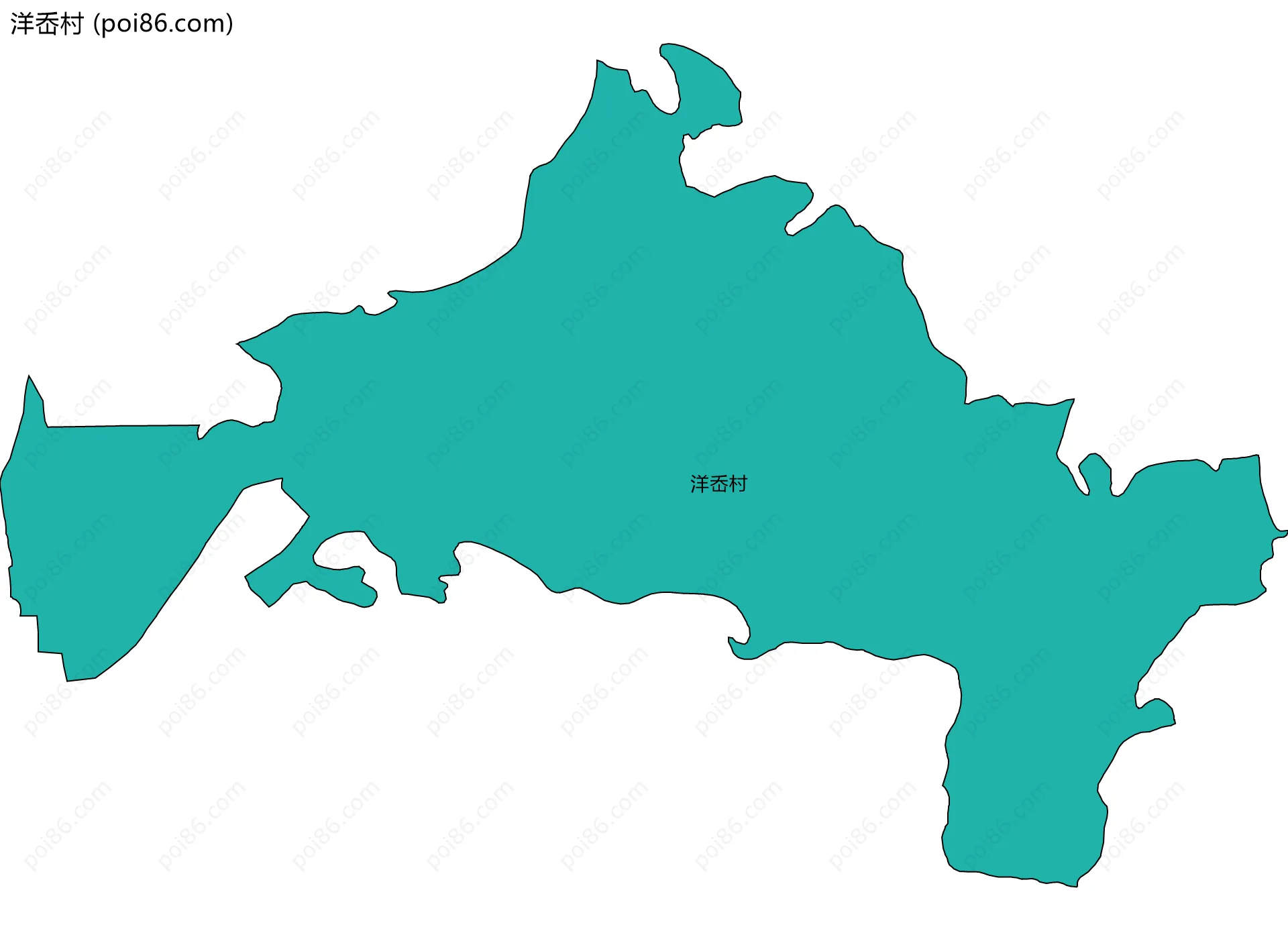 洋岙村边界地图
