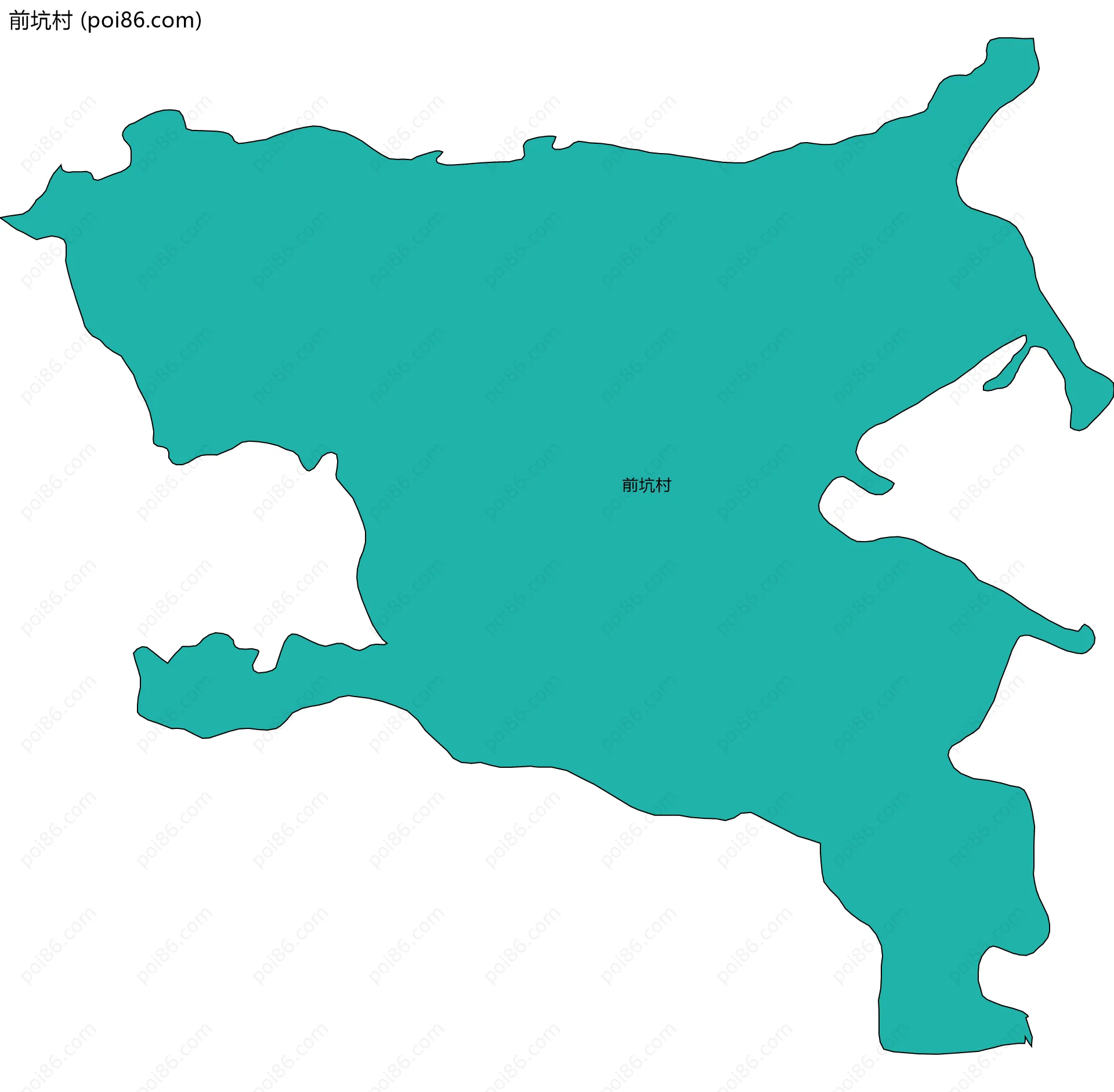 前坑村边界地图