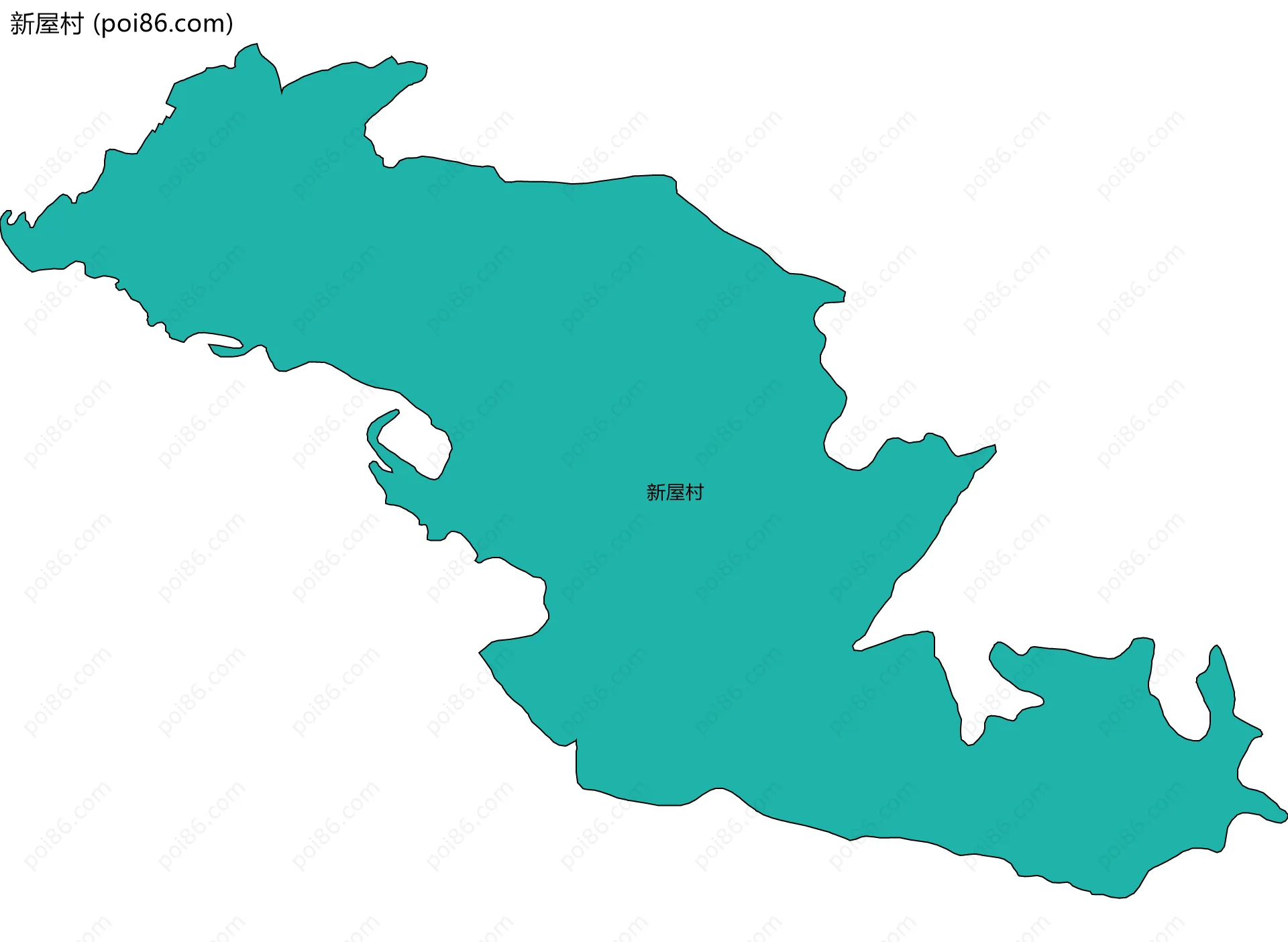 新屋村边界地图