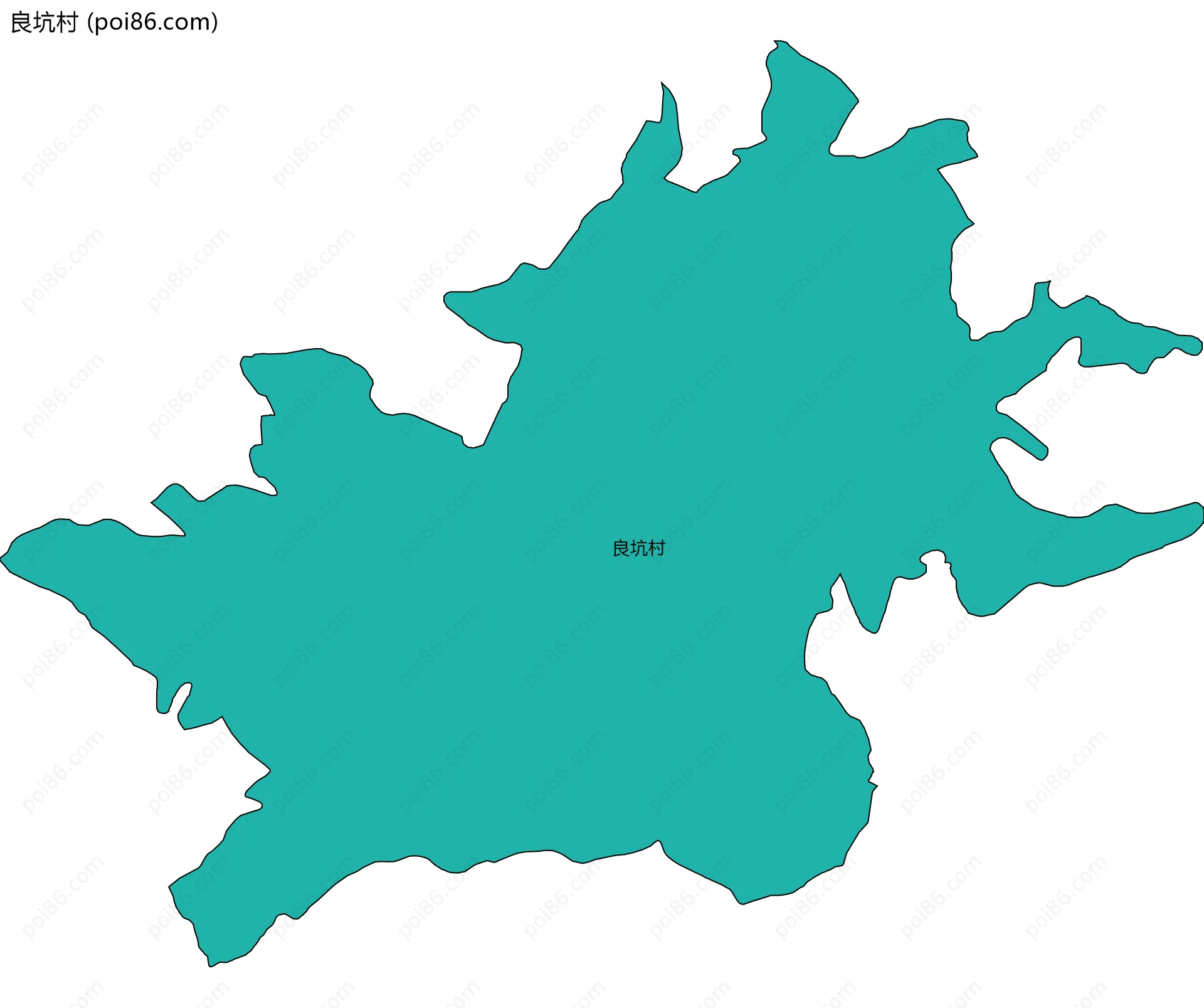 良坑村边界地图