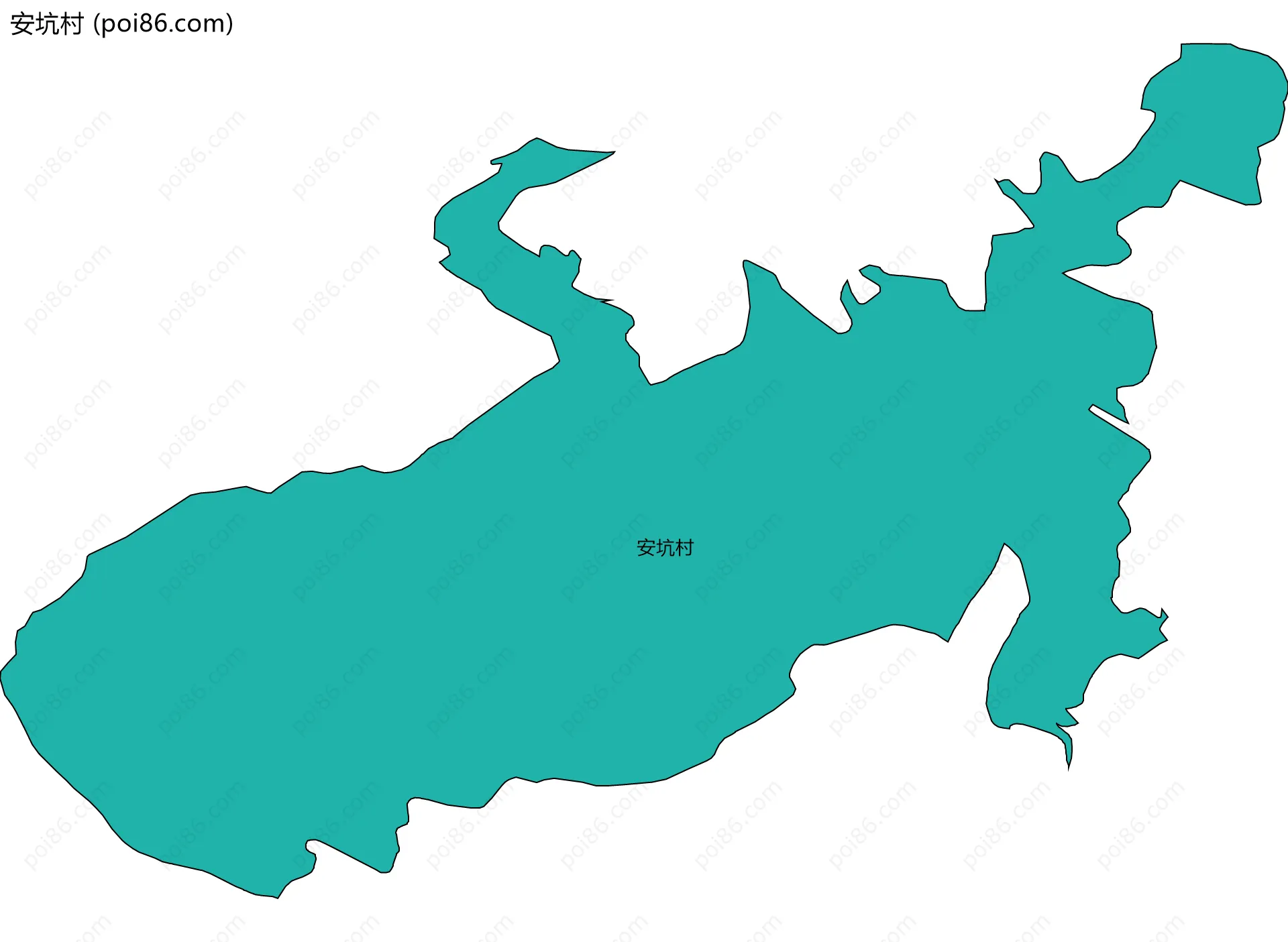 安坑村边界地图