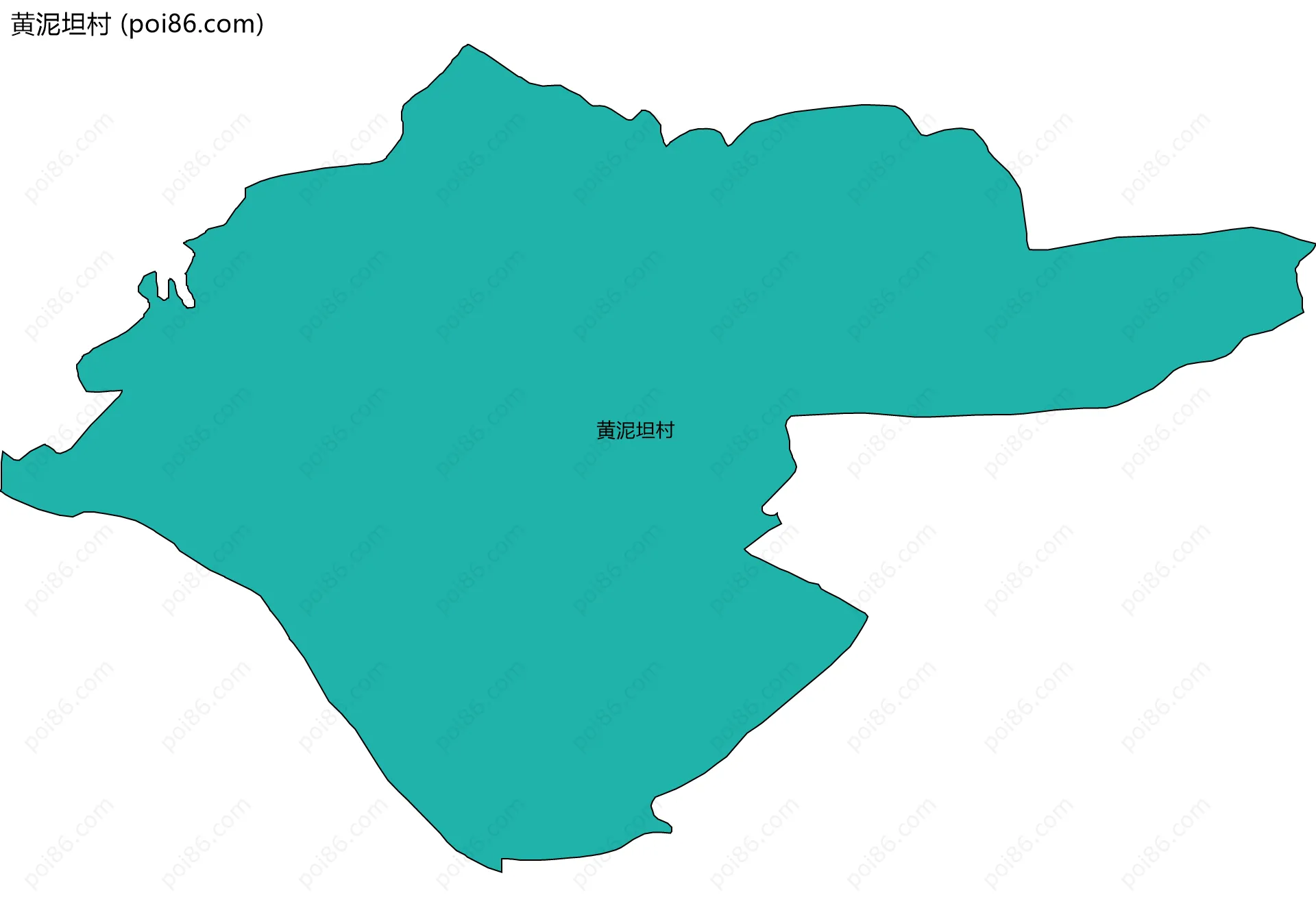黄泥坦村边界地图