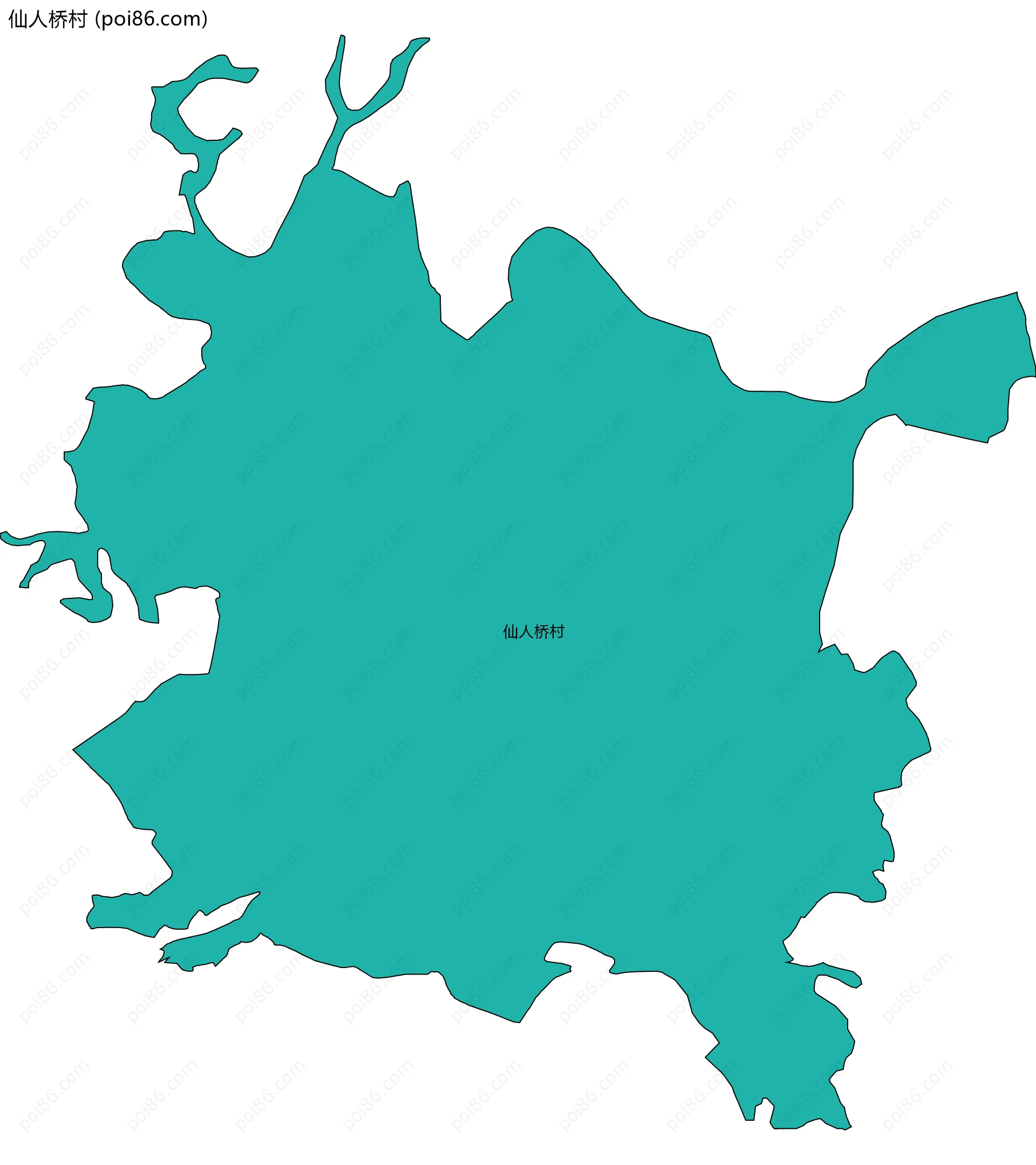 仙人桥村边界地图
