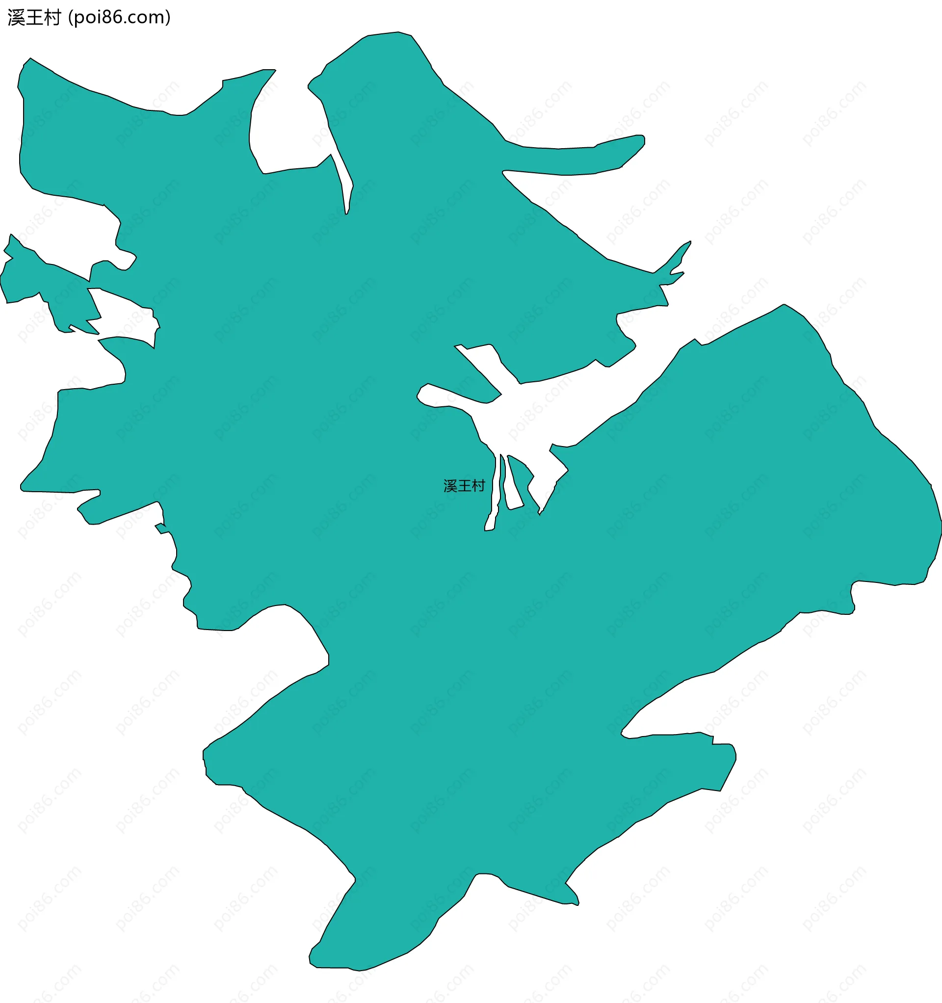 溪王村边界地图