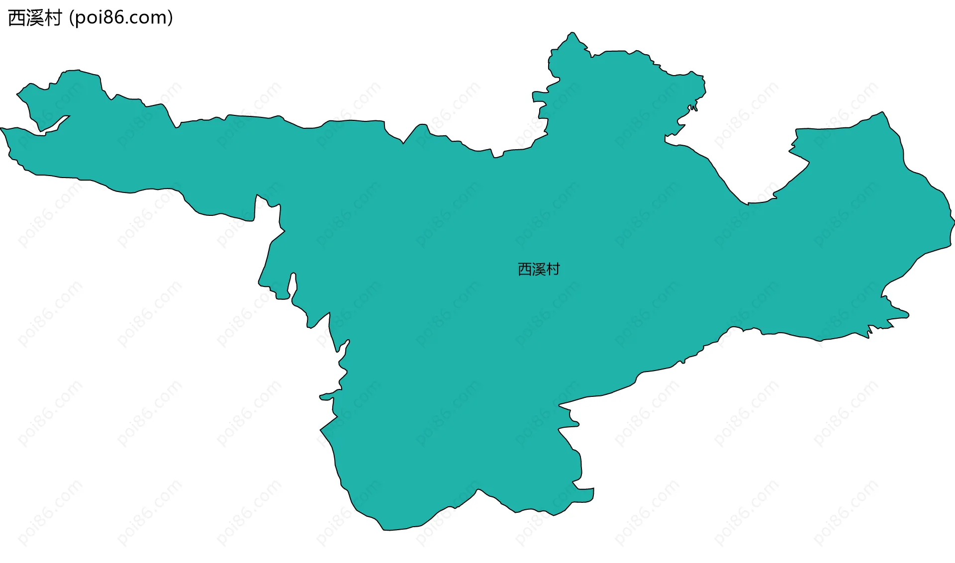 西溪村边界地图