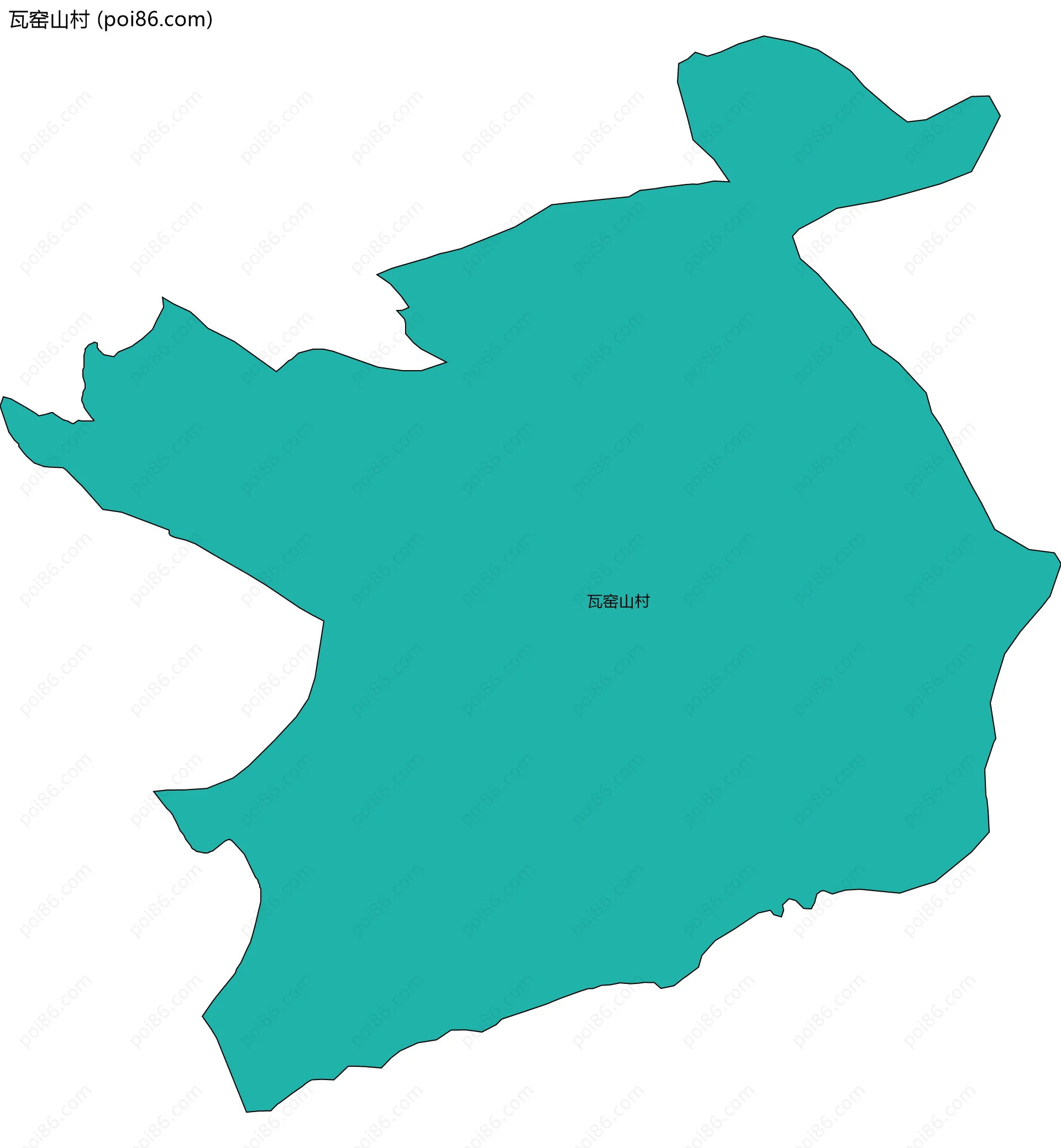 瓦窑山村边界地图