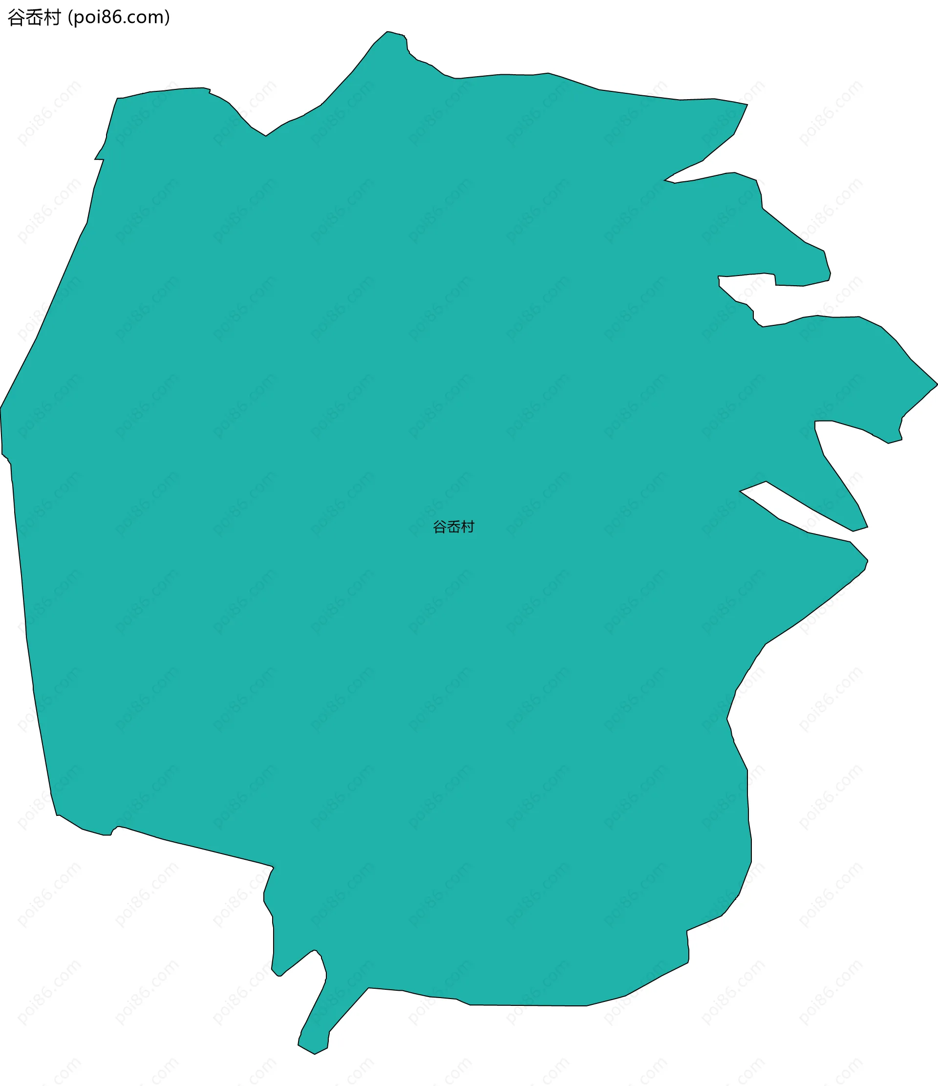 谷岙村边界地图