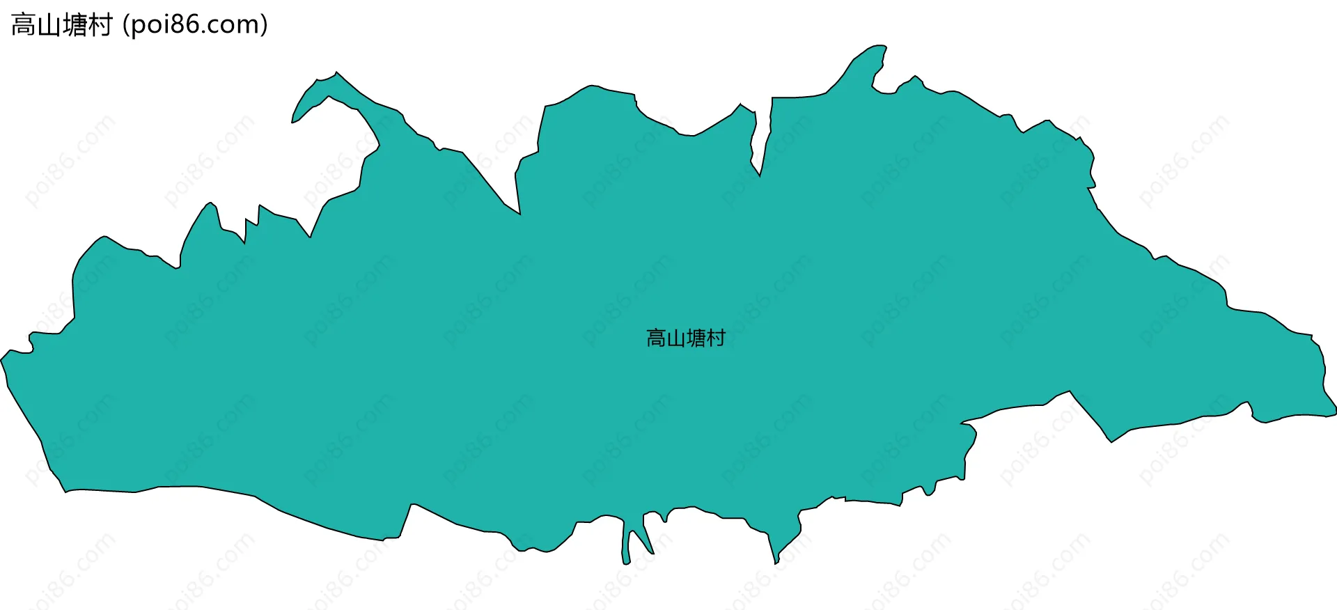 高山塘村边界地图