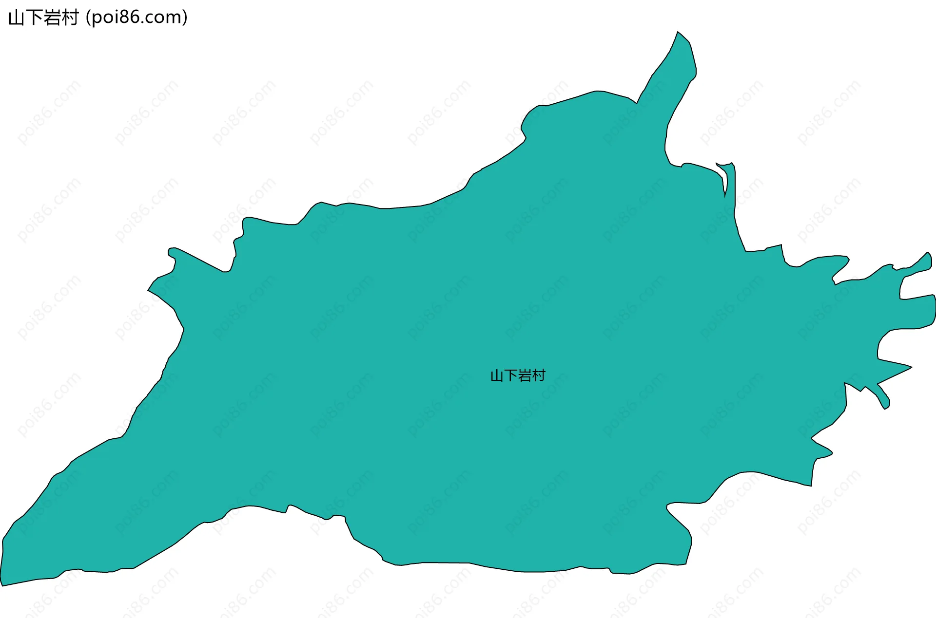 山下岩村边界地图