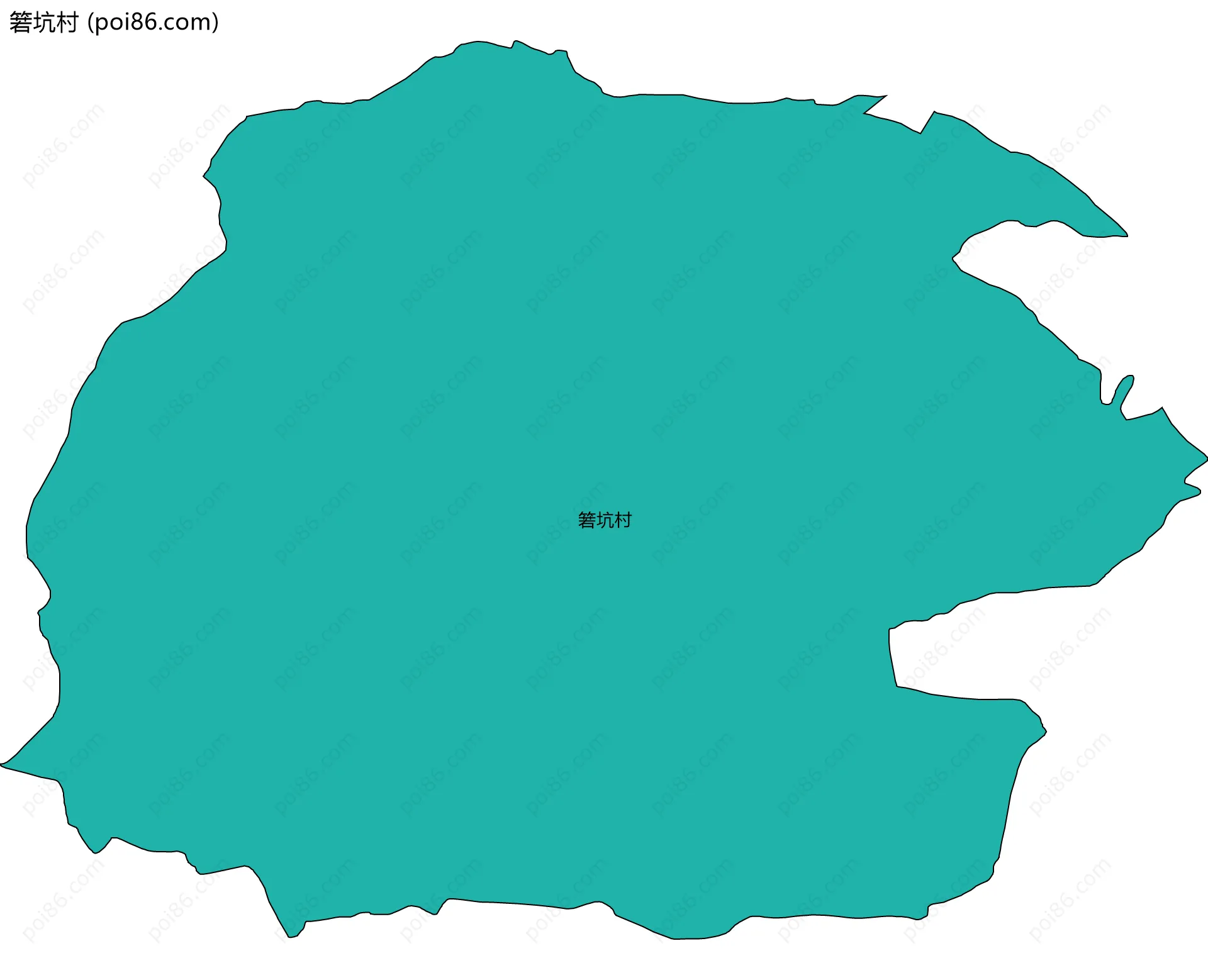 箬坑村边界地图