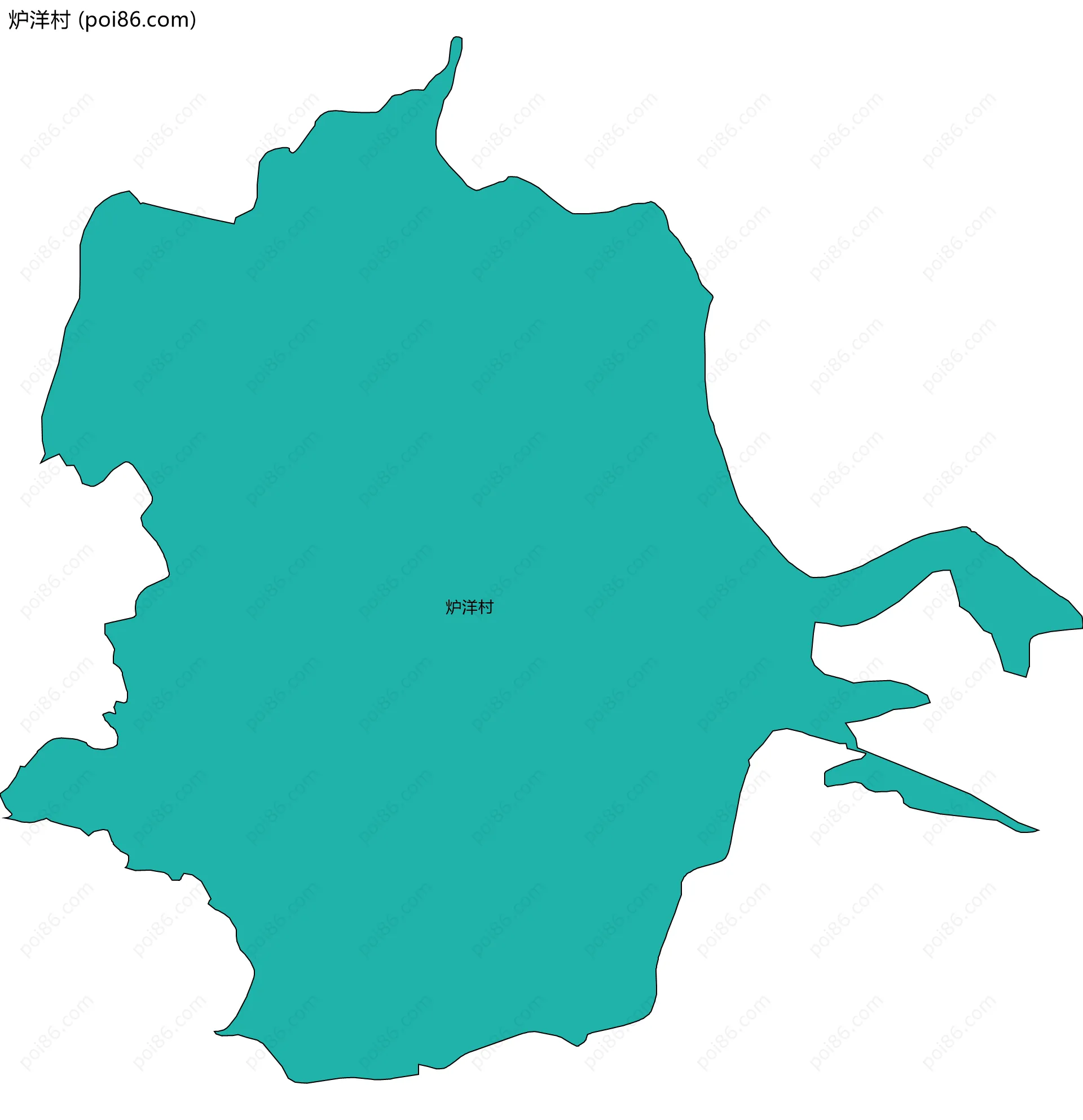炉洋村边界地图