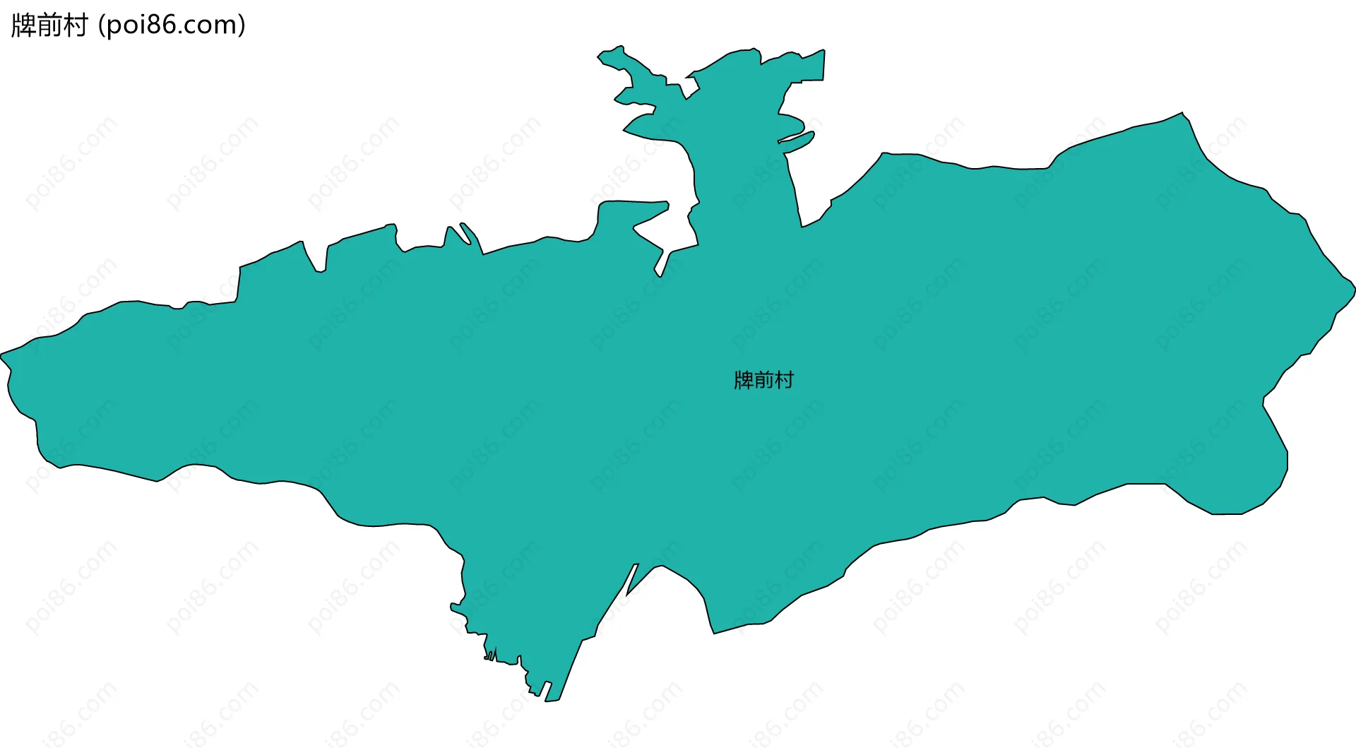 牌前村边界地图