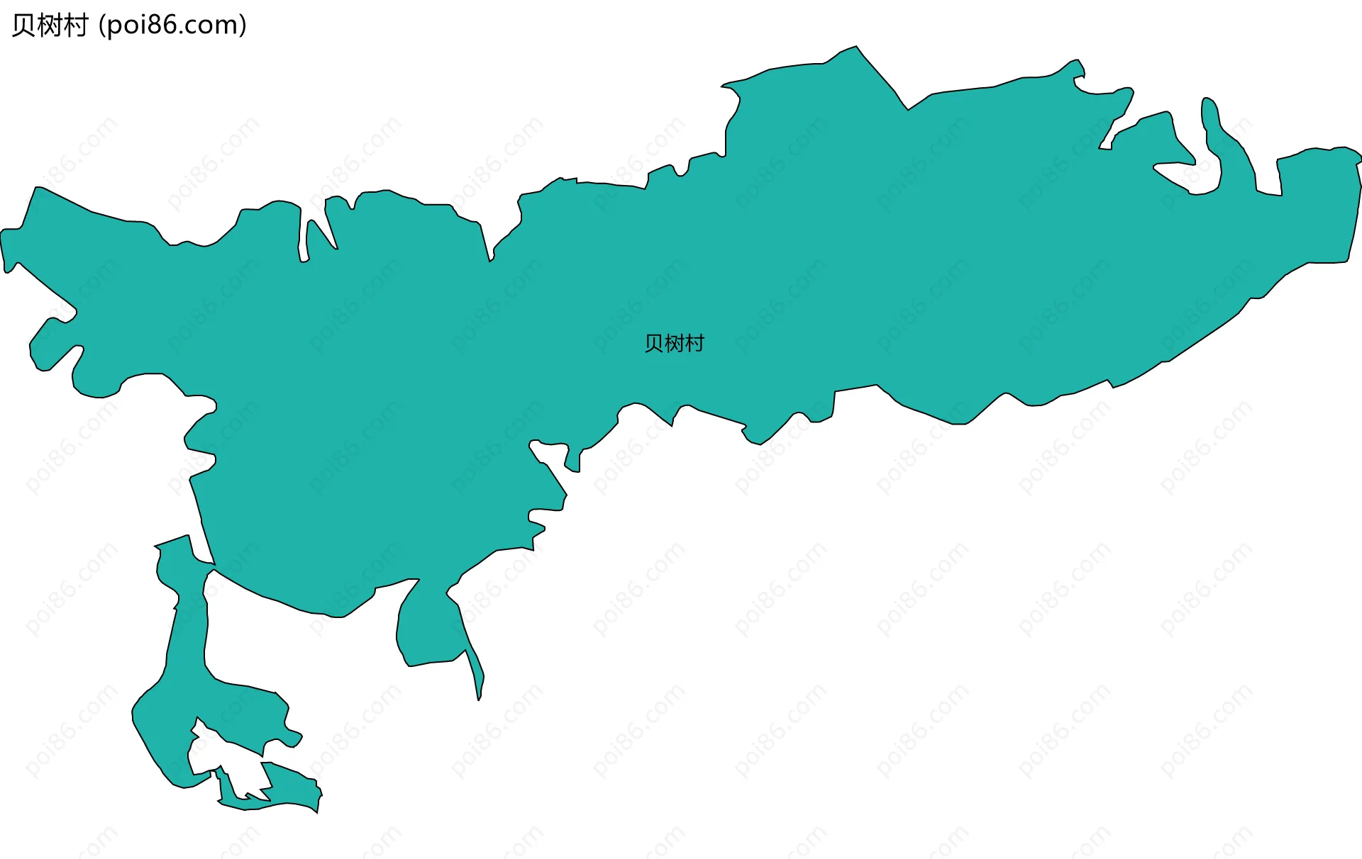 贝树村边界地图