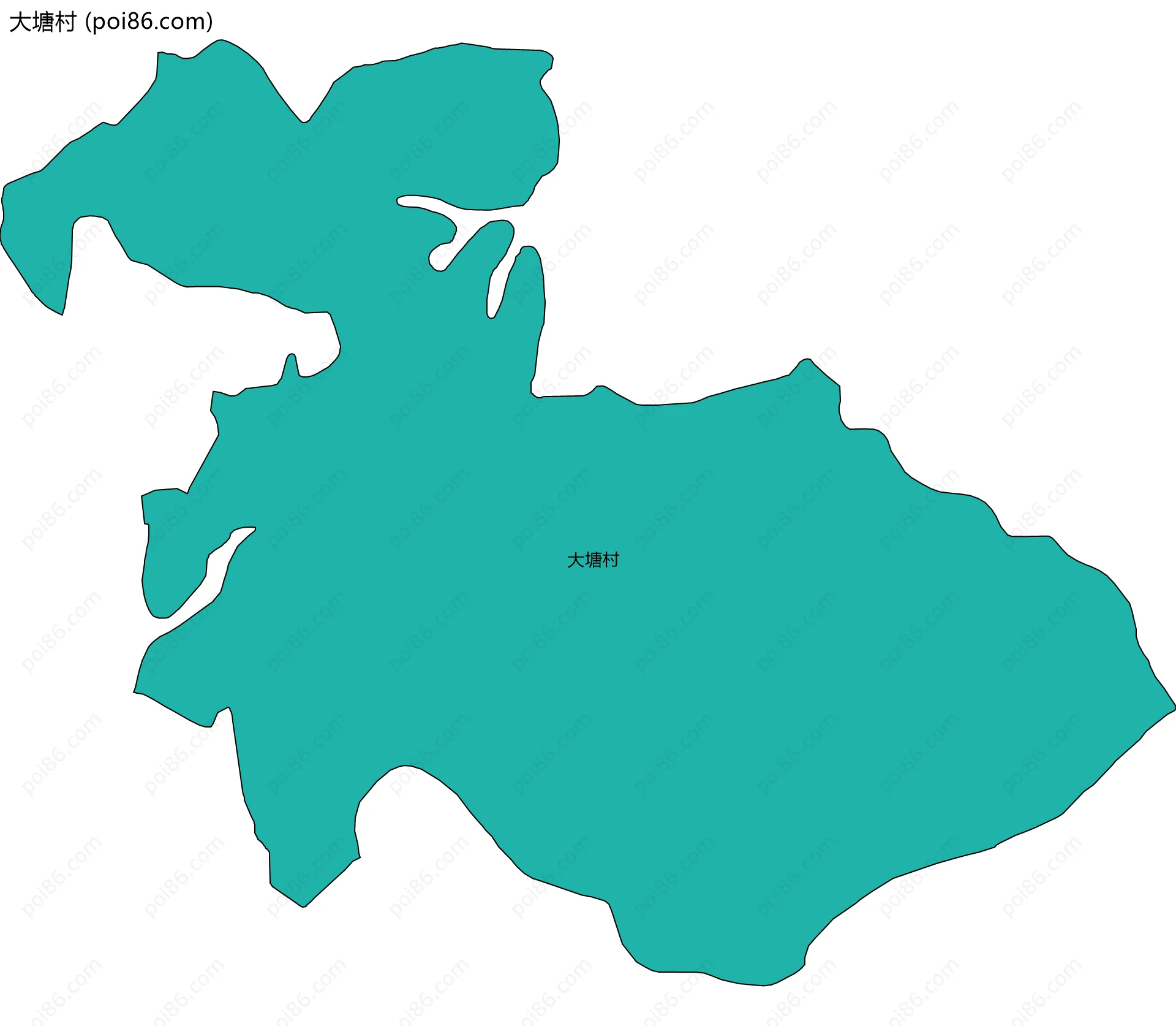 大塘村边界地图