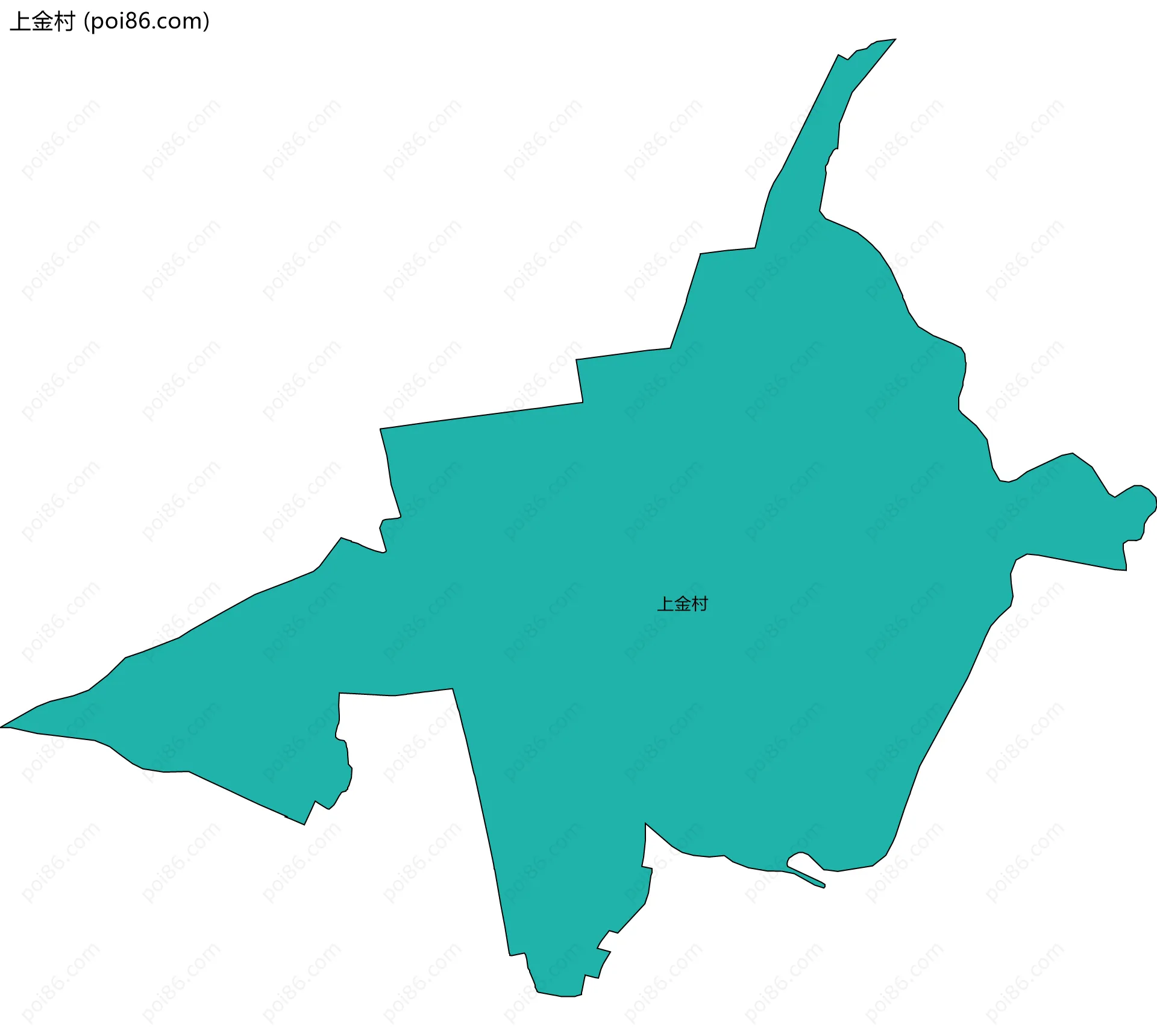 上金村边界地图