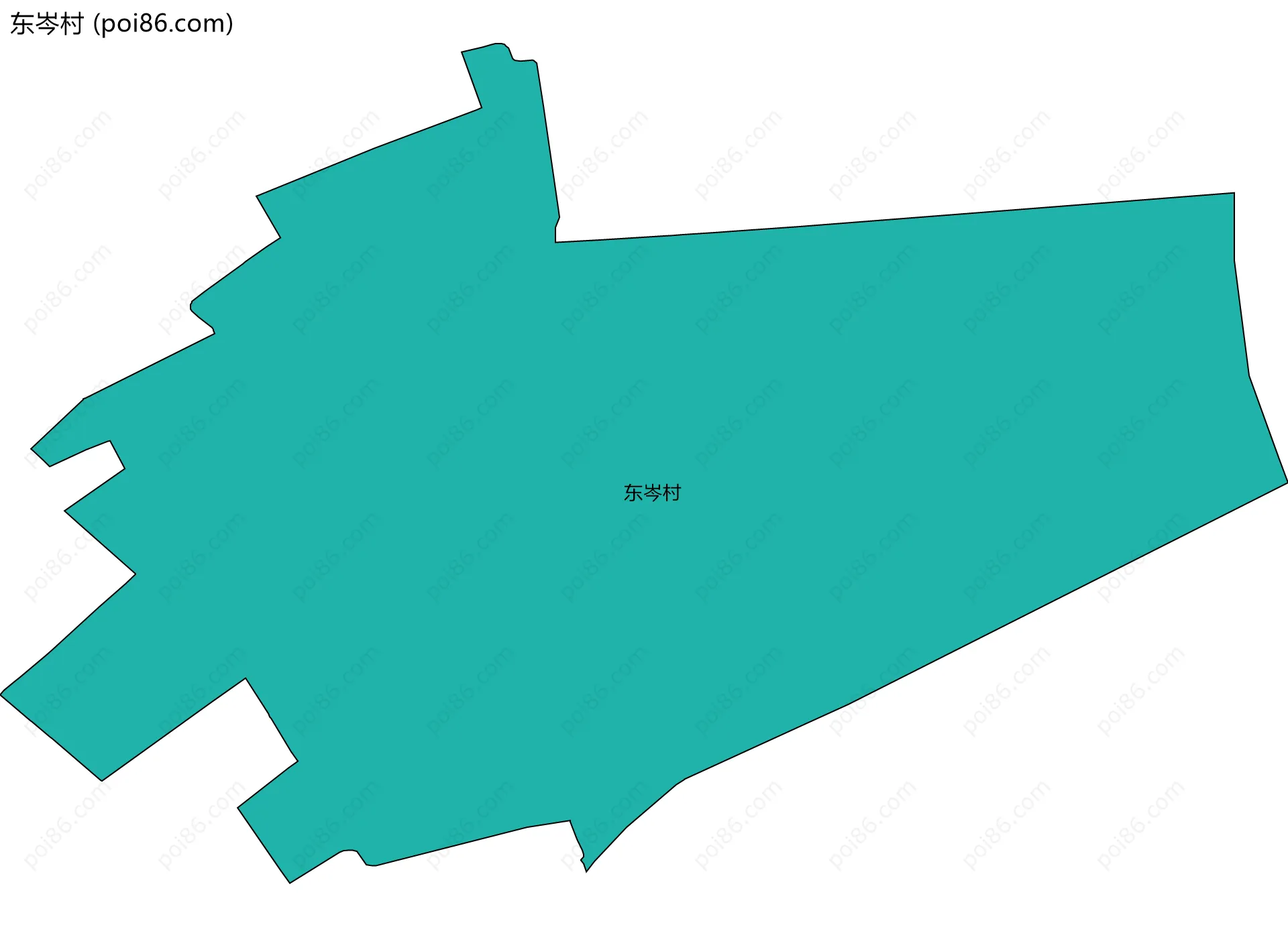 东岑村边界地图