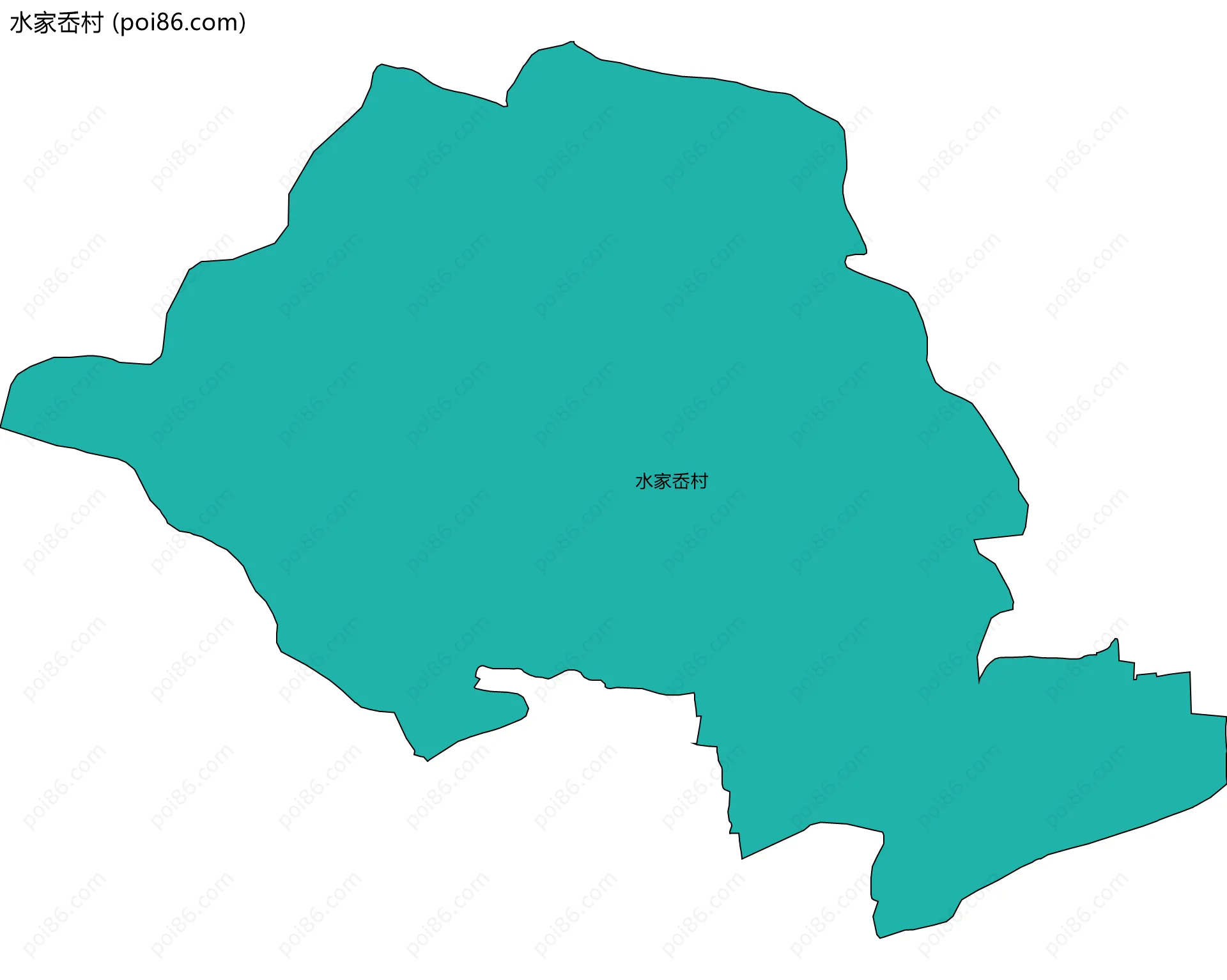 水家岙村边界地图