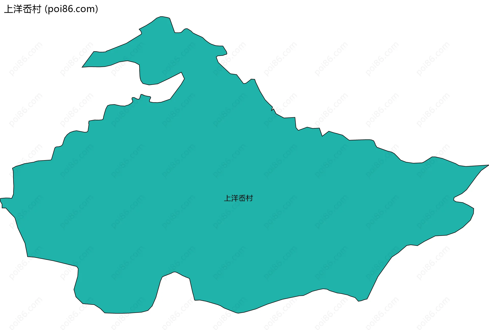 上洋岙村边界地图
