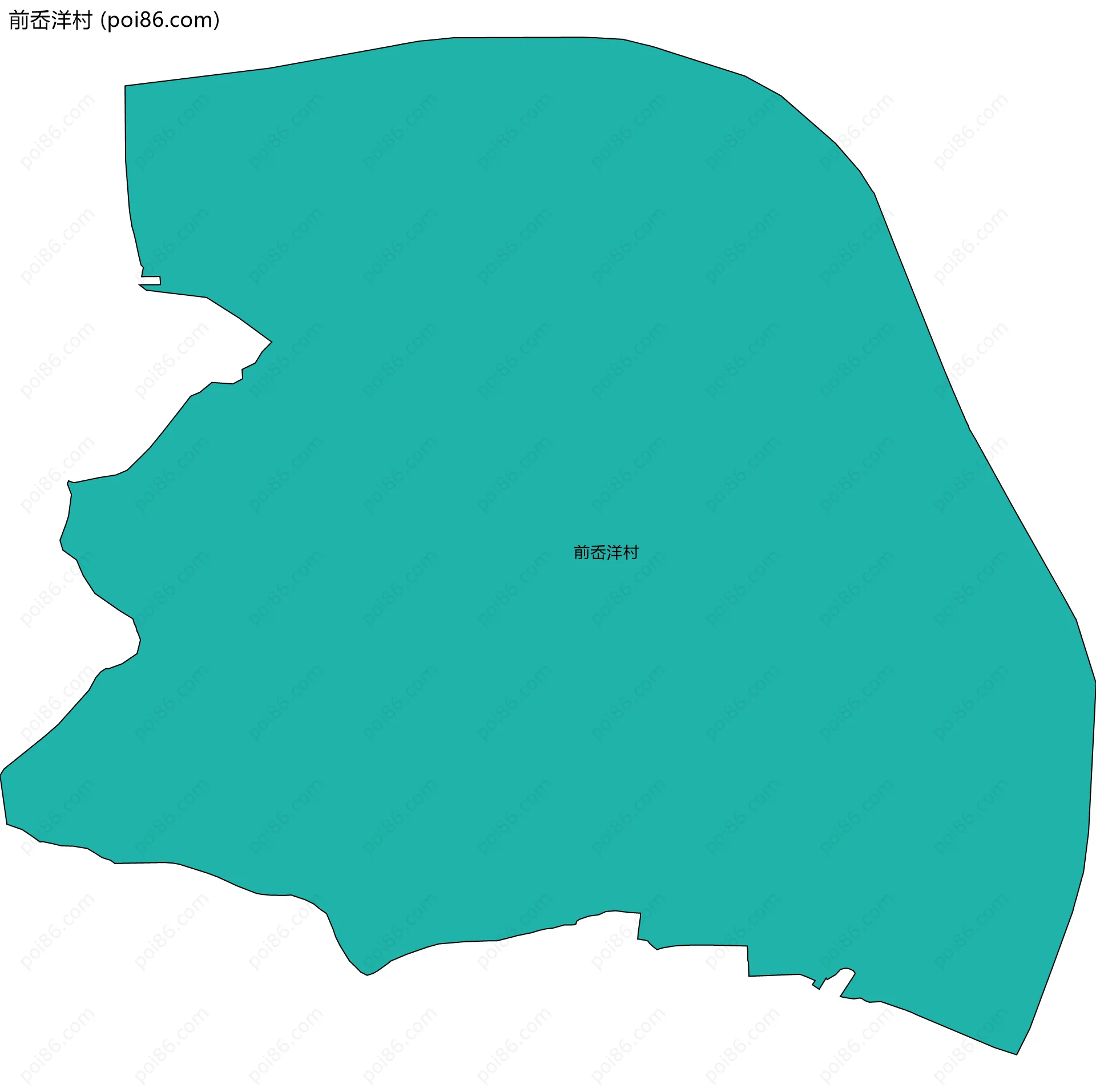 前岙洋村边界地图