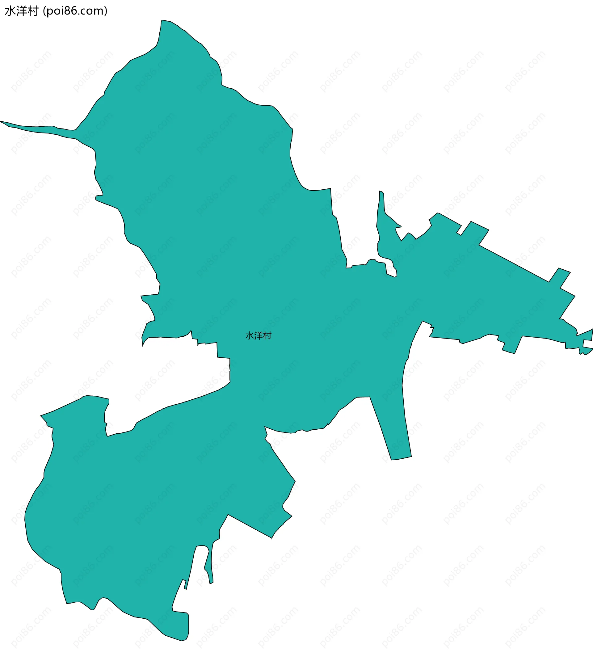 水洋村边界地图