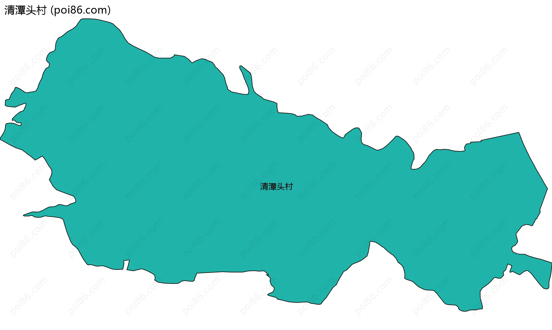 清潭头村边界地图