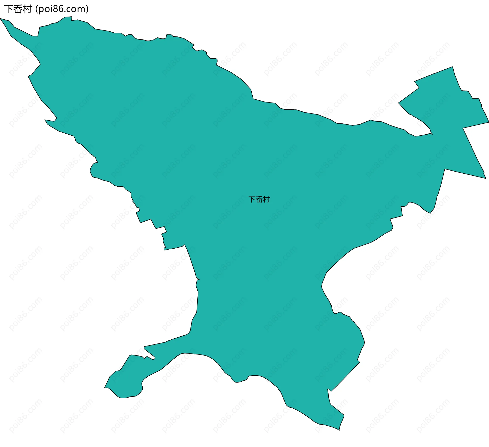 下岙村边界地图