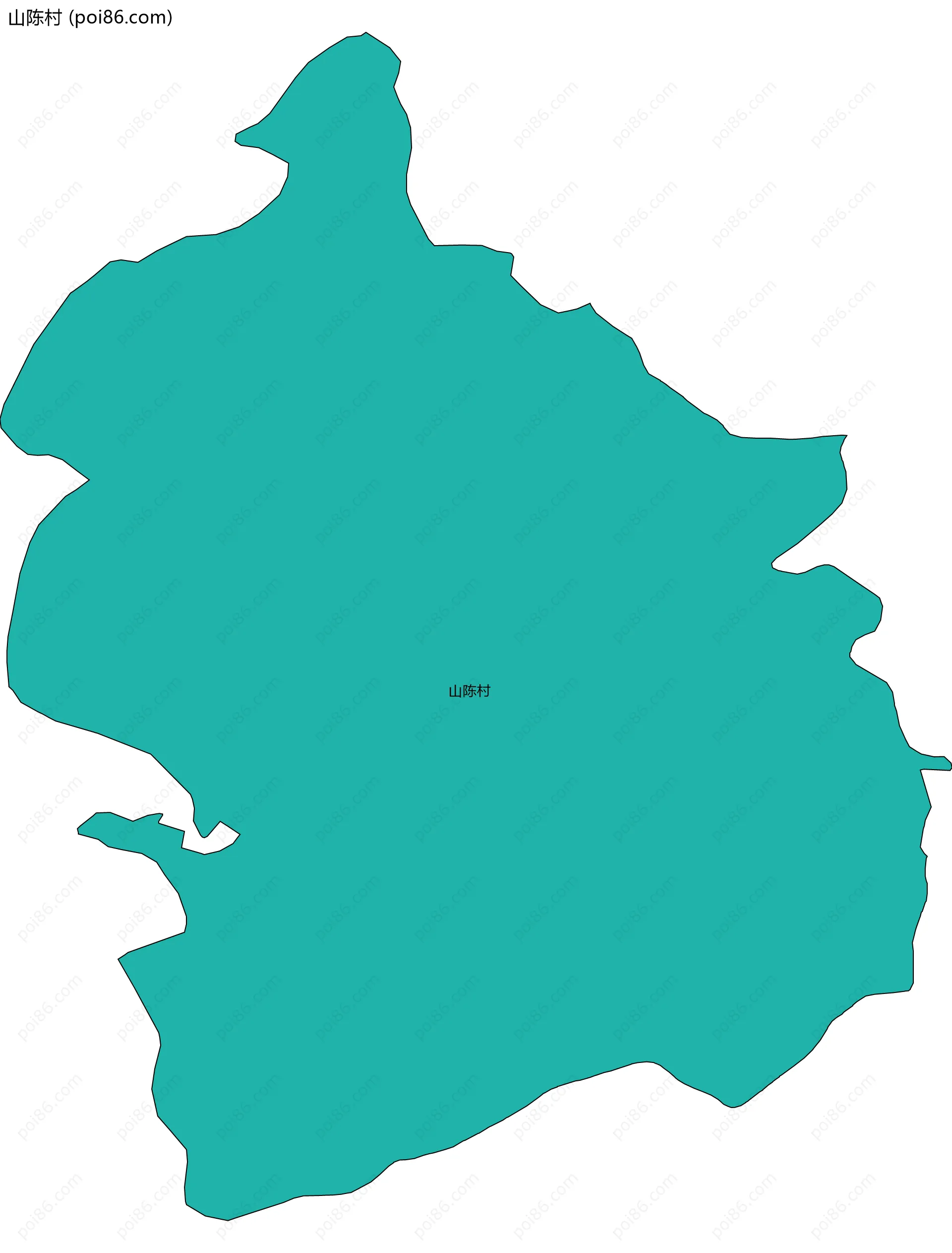 山陈村边界地图