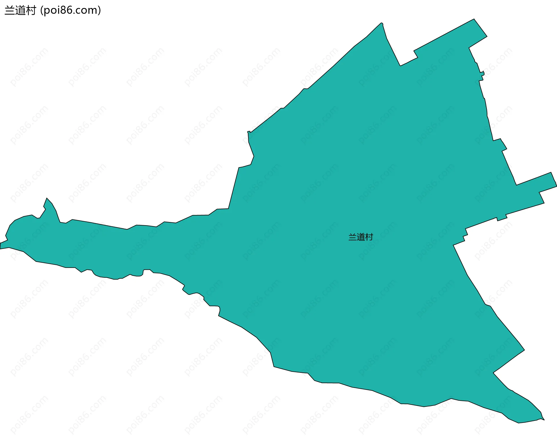 兰道村边界地图