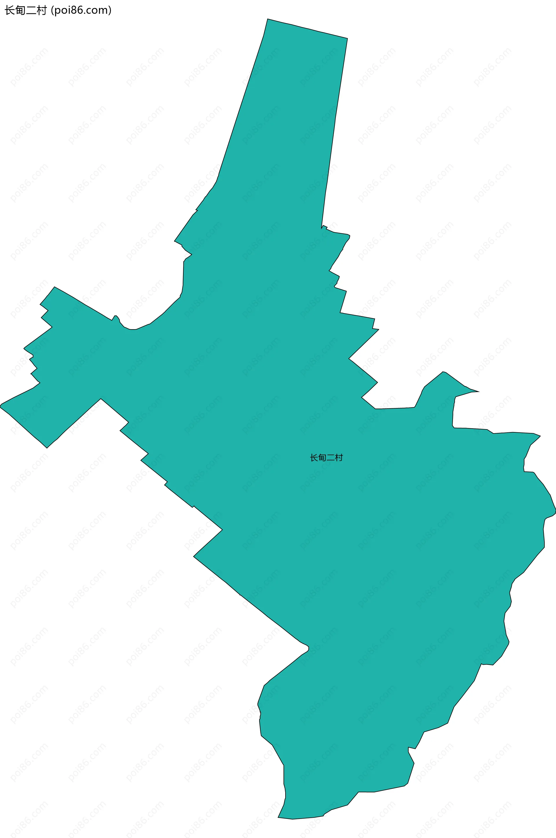 长甸二村边界地图