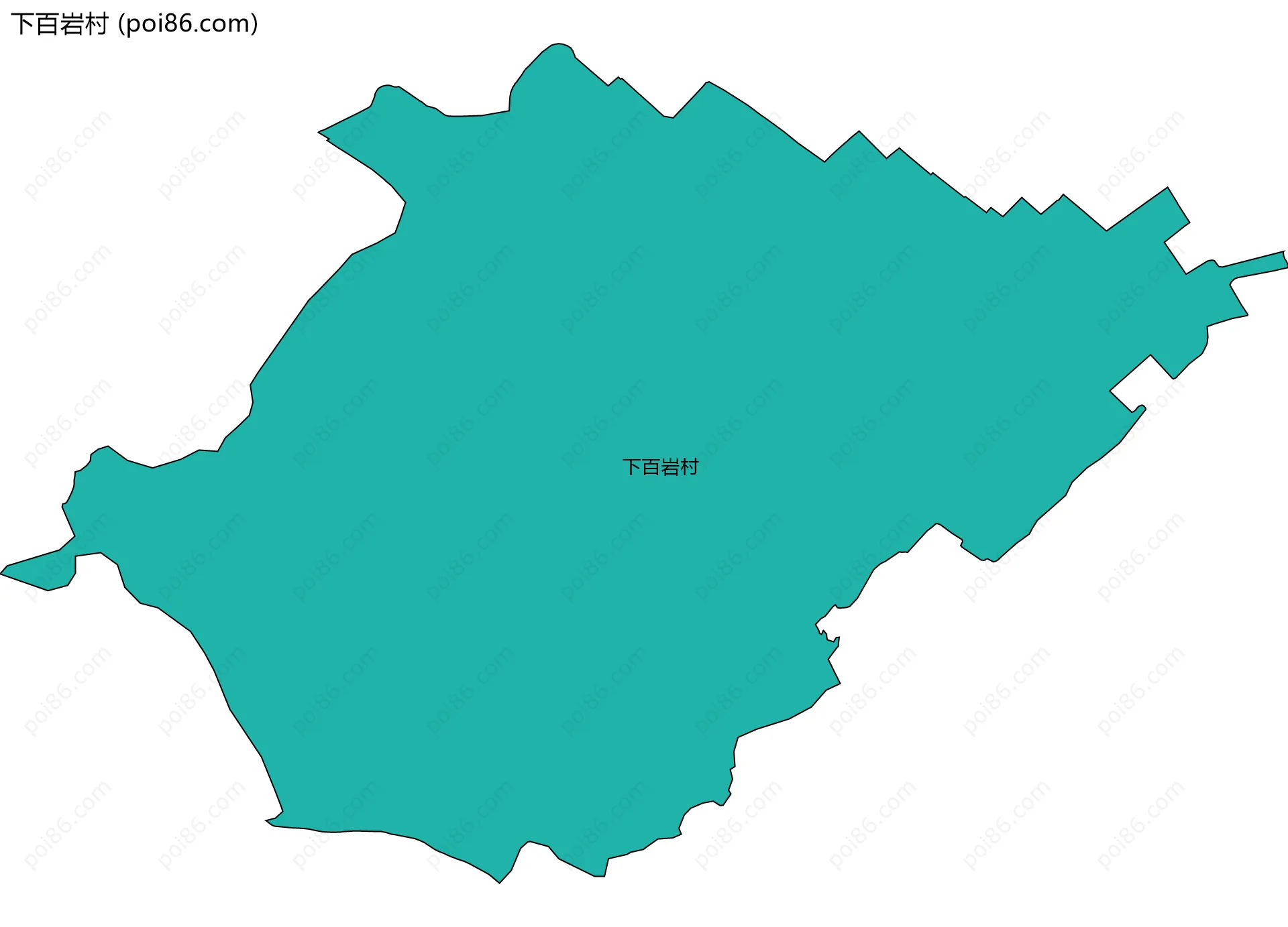下百岩村边界地图