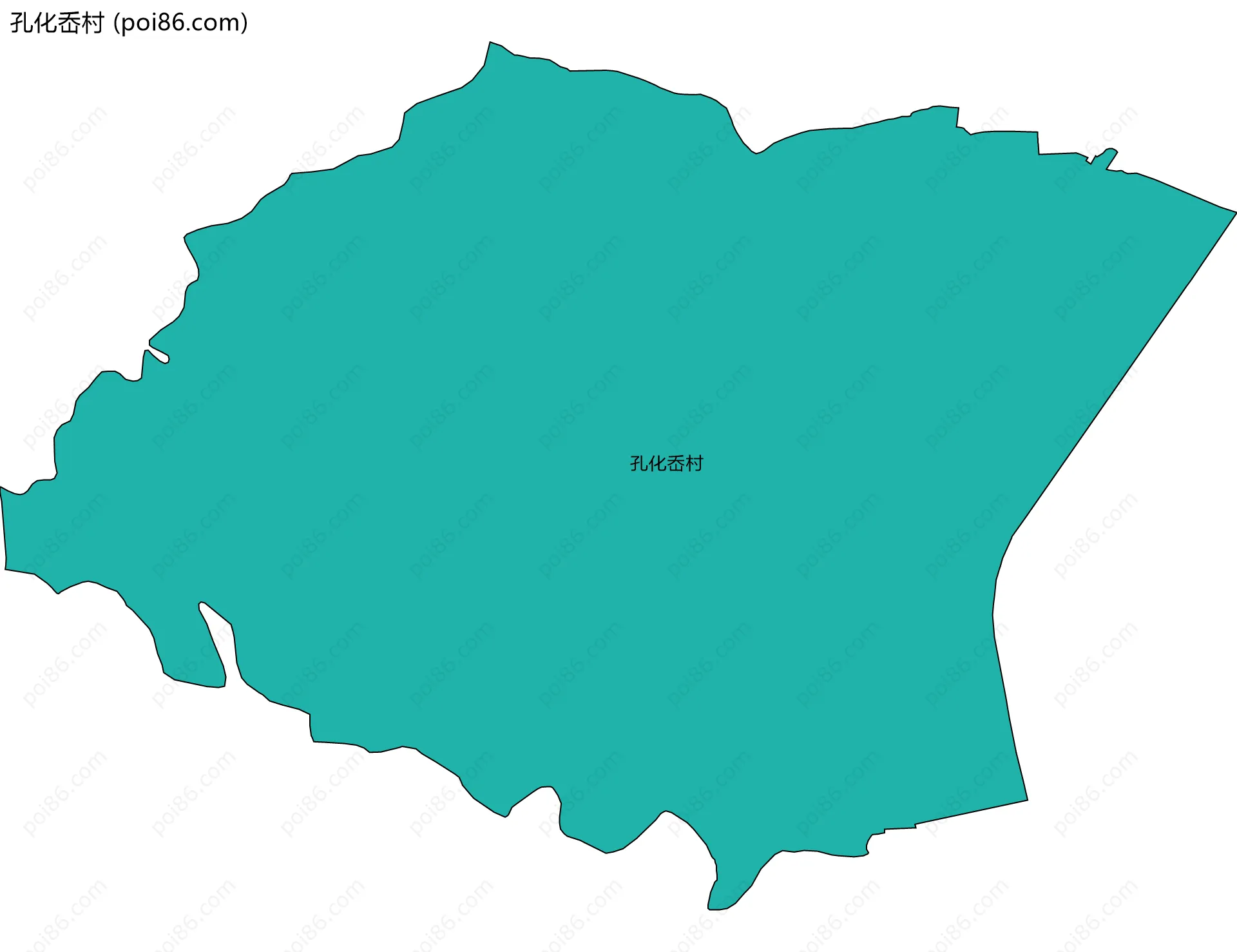 孔化岙村边界地图