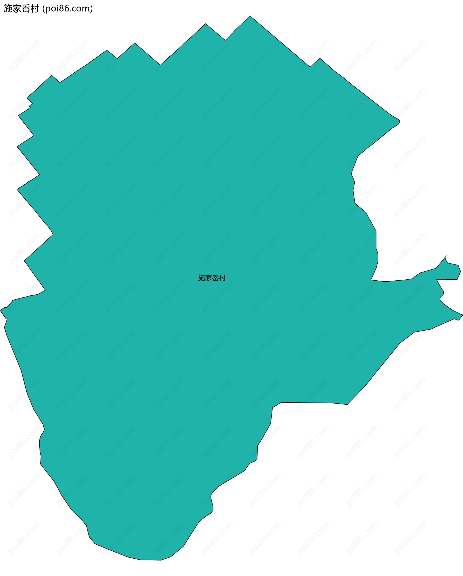 施家岙村边界地图