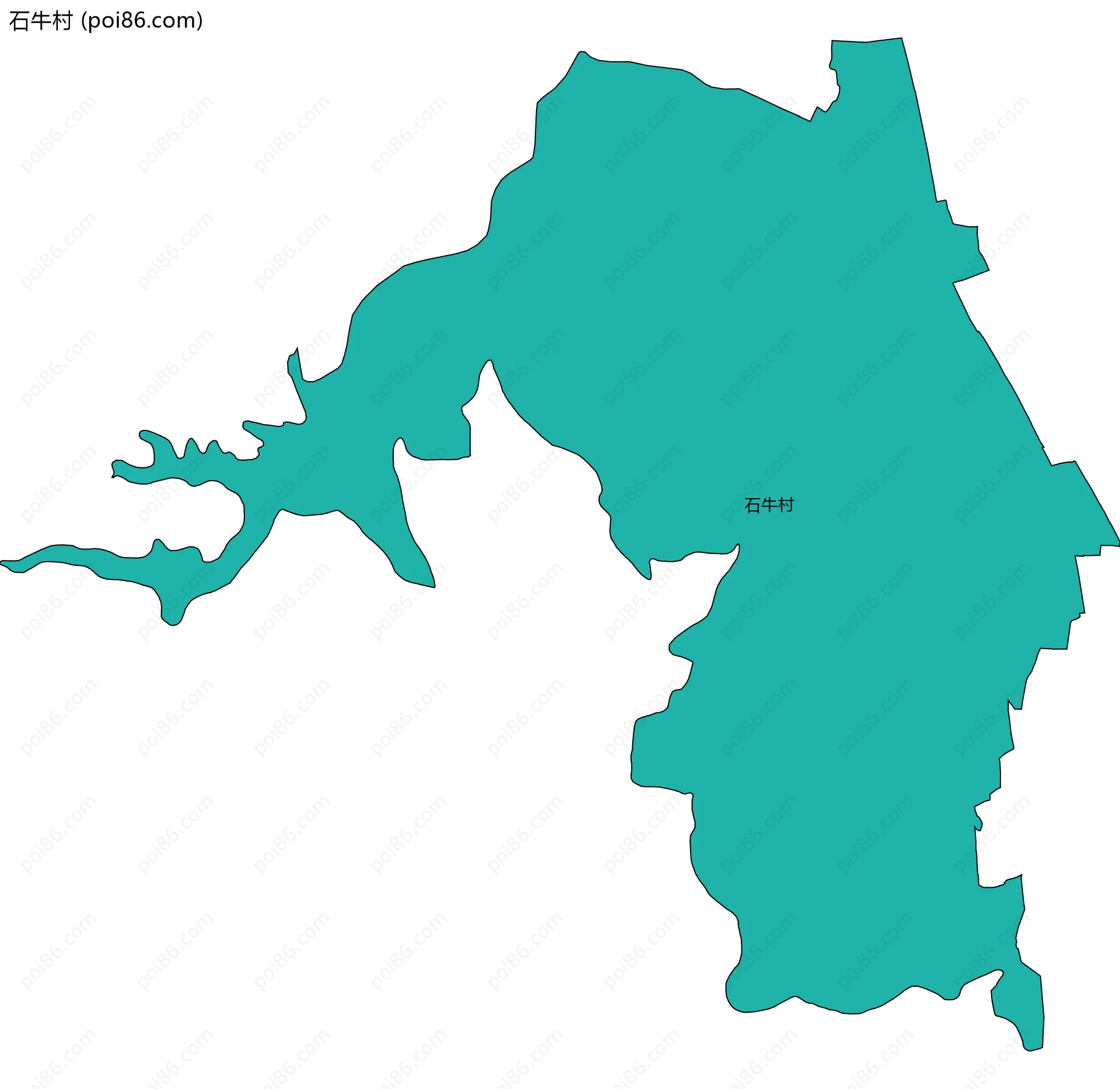 石牛村边界地图