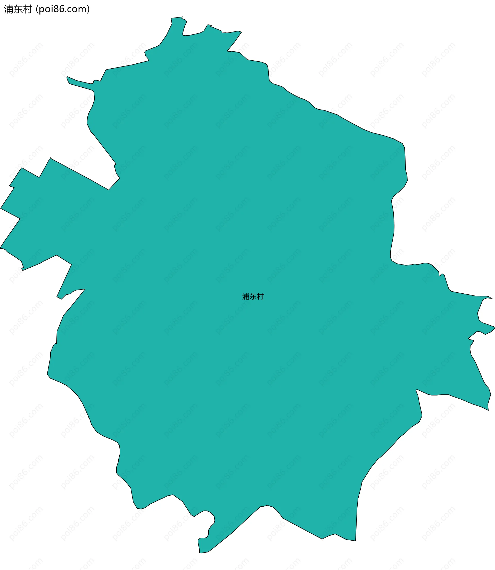 浦东村边界地图