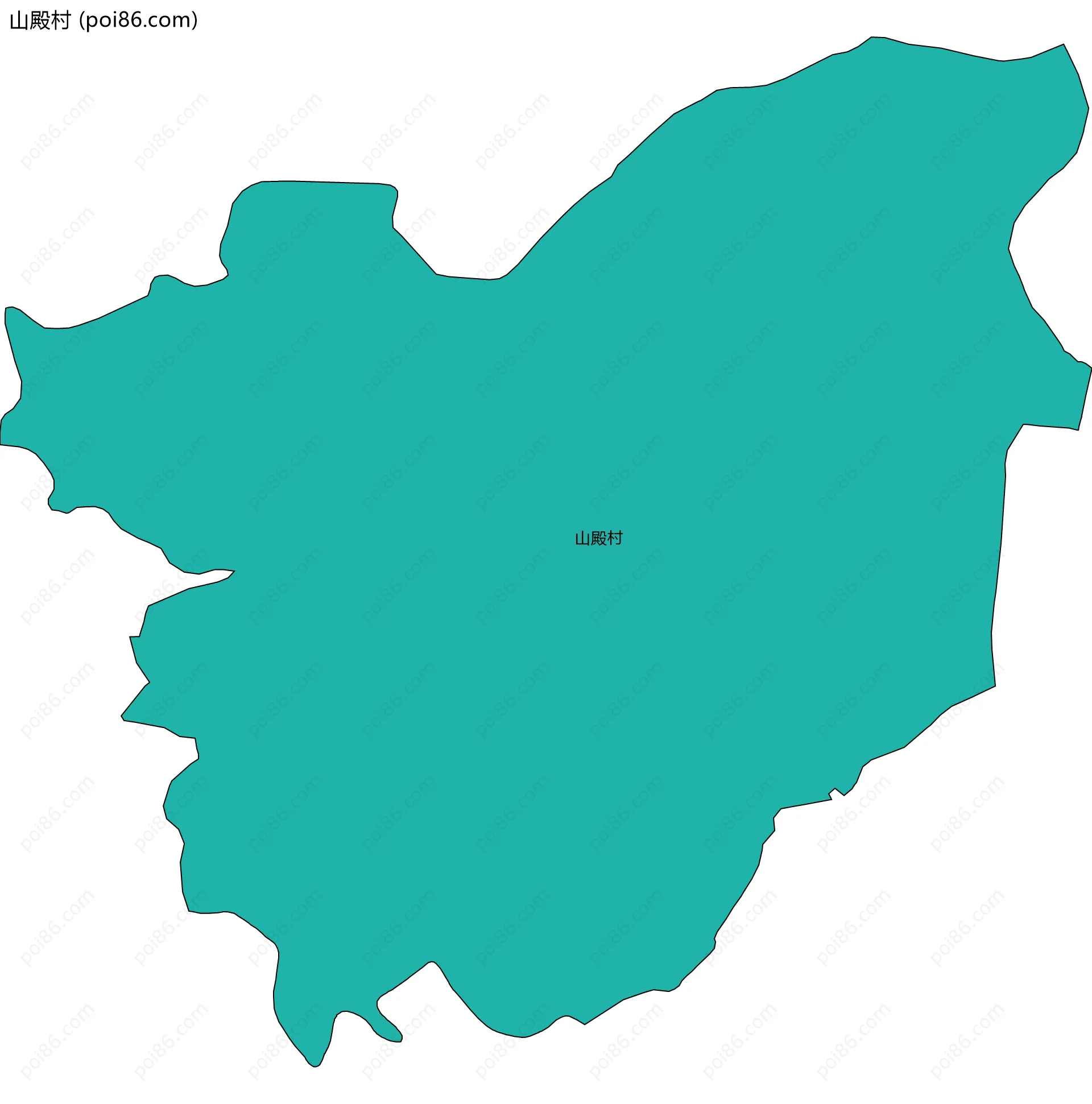 山殿村边界地图