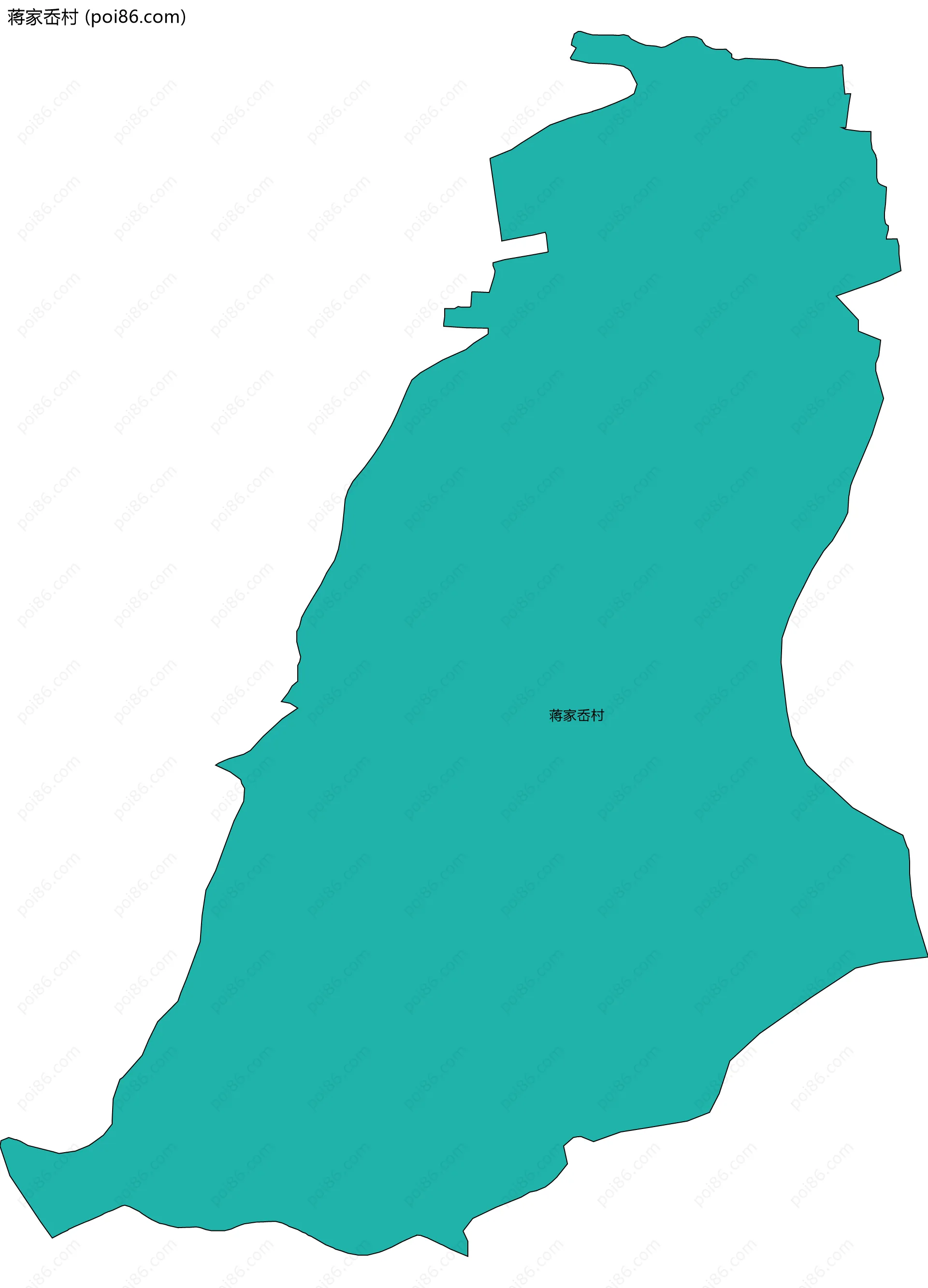 蒋家岙村边界地图