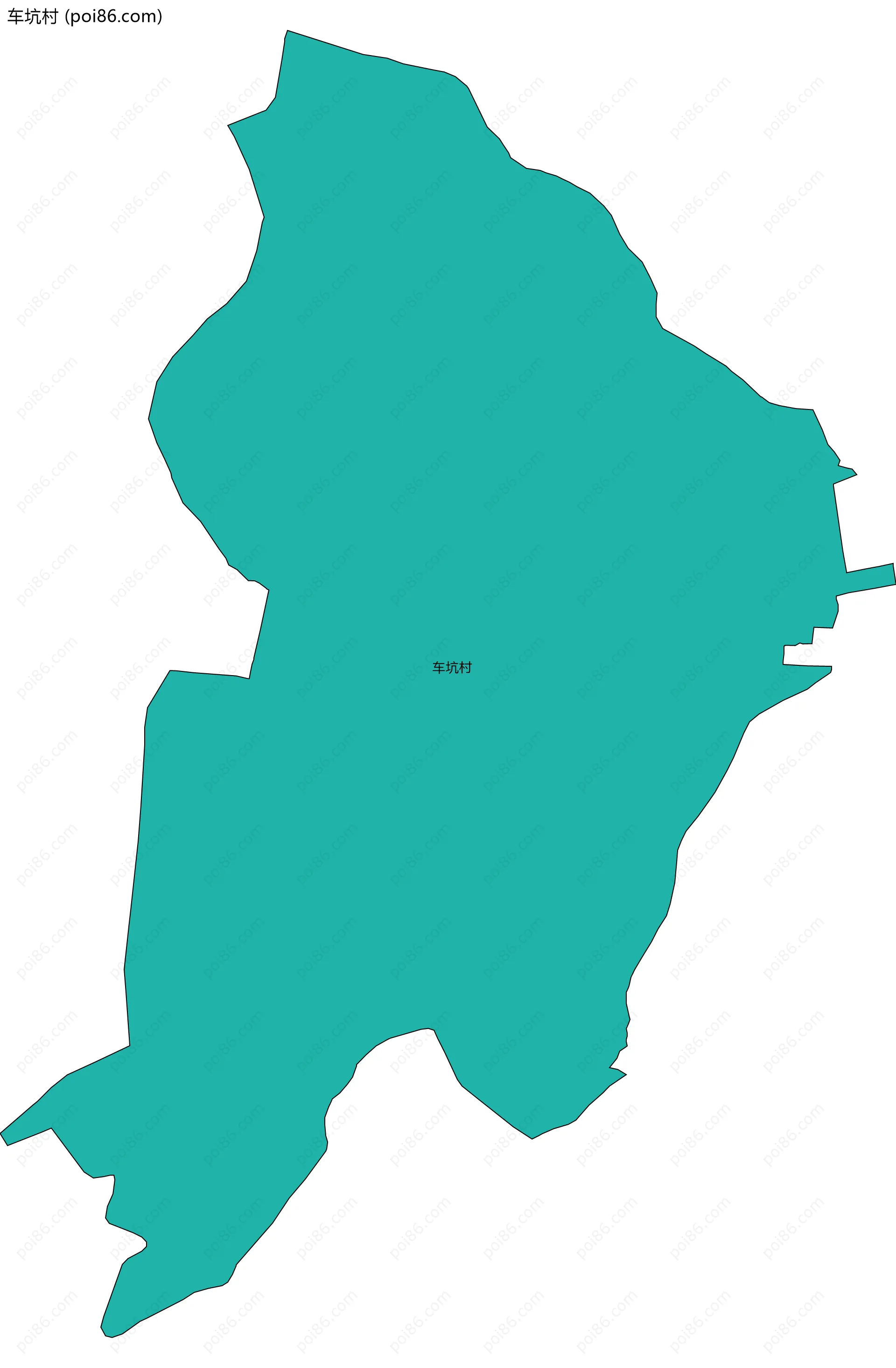 车坑村边界地图