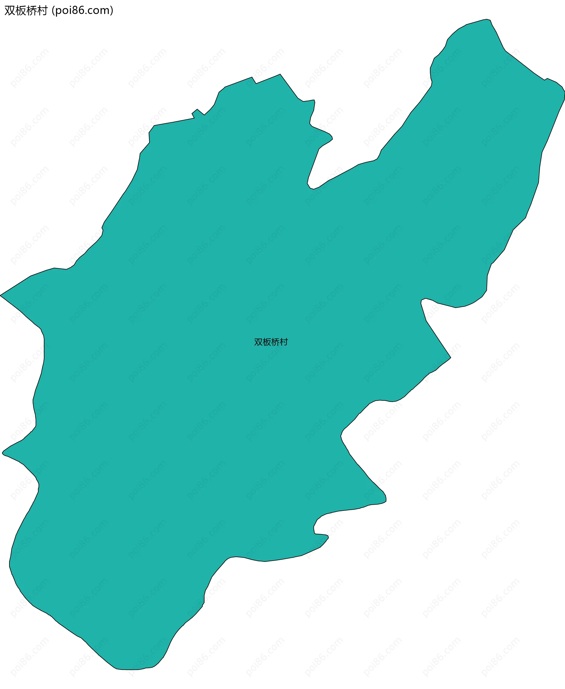 双板桥村边界地图