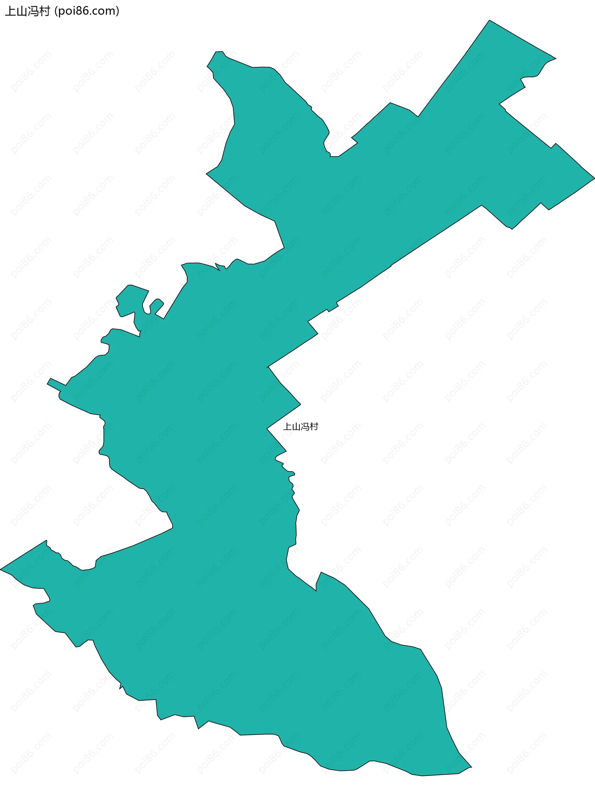 上山冯村边界地图