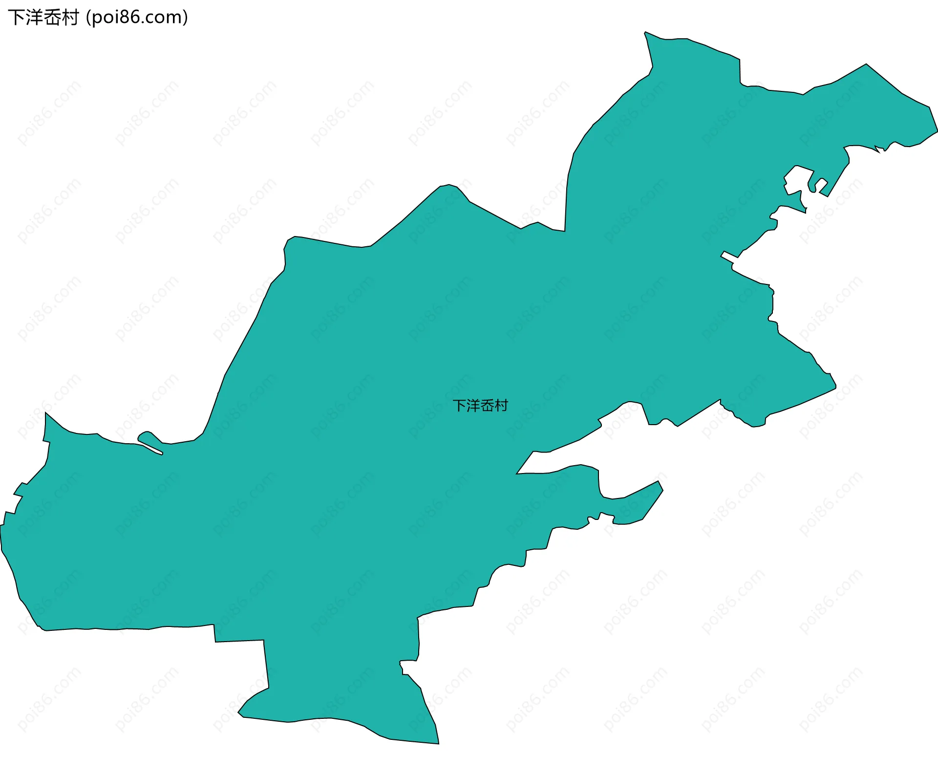 下洋岙村边界地图