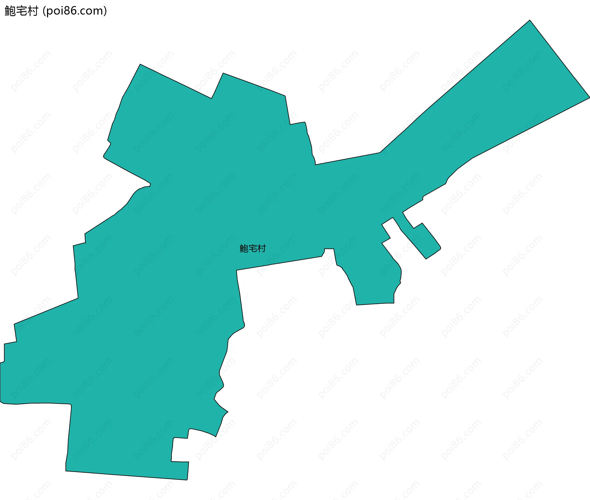 鲍宅村边界地图