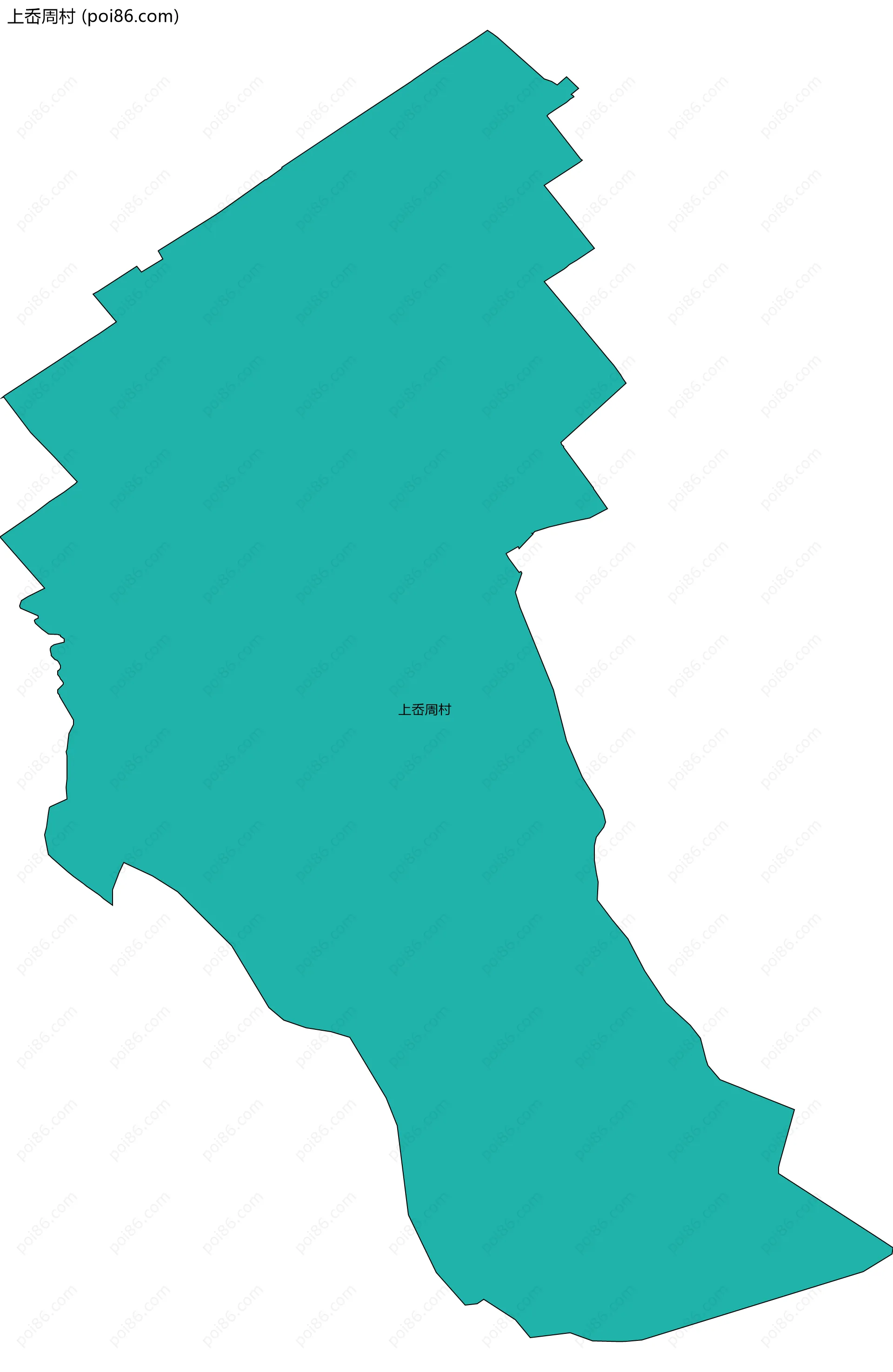 上岙周村边界地图