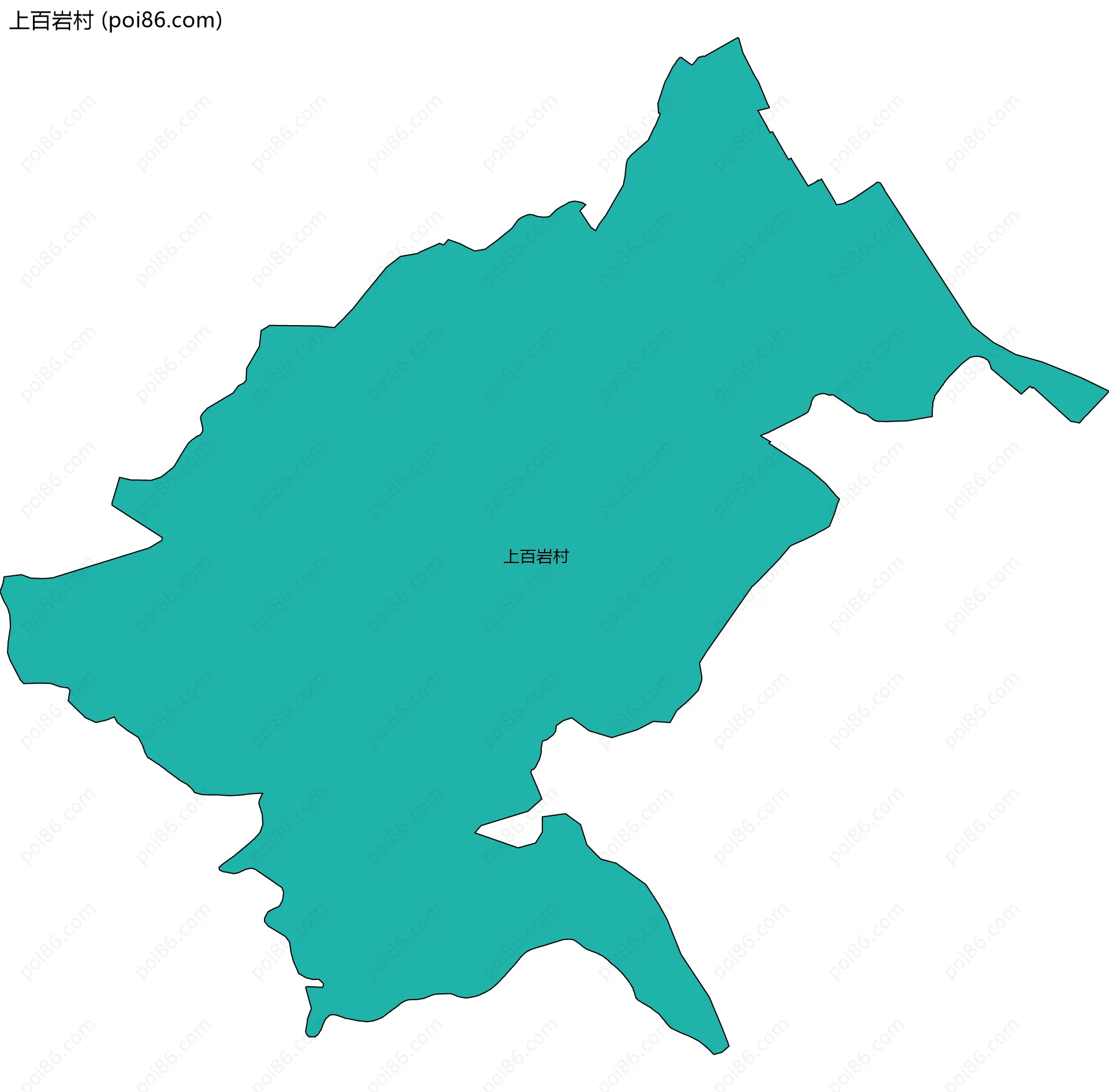 上百岩村边界地图